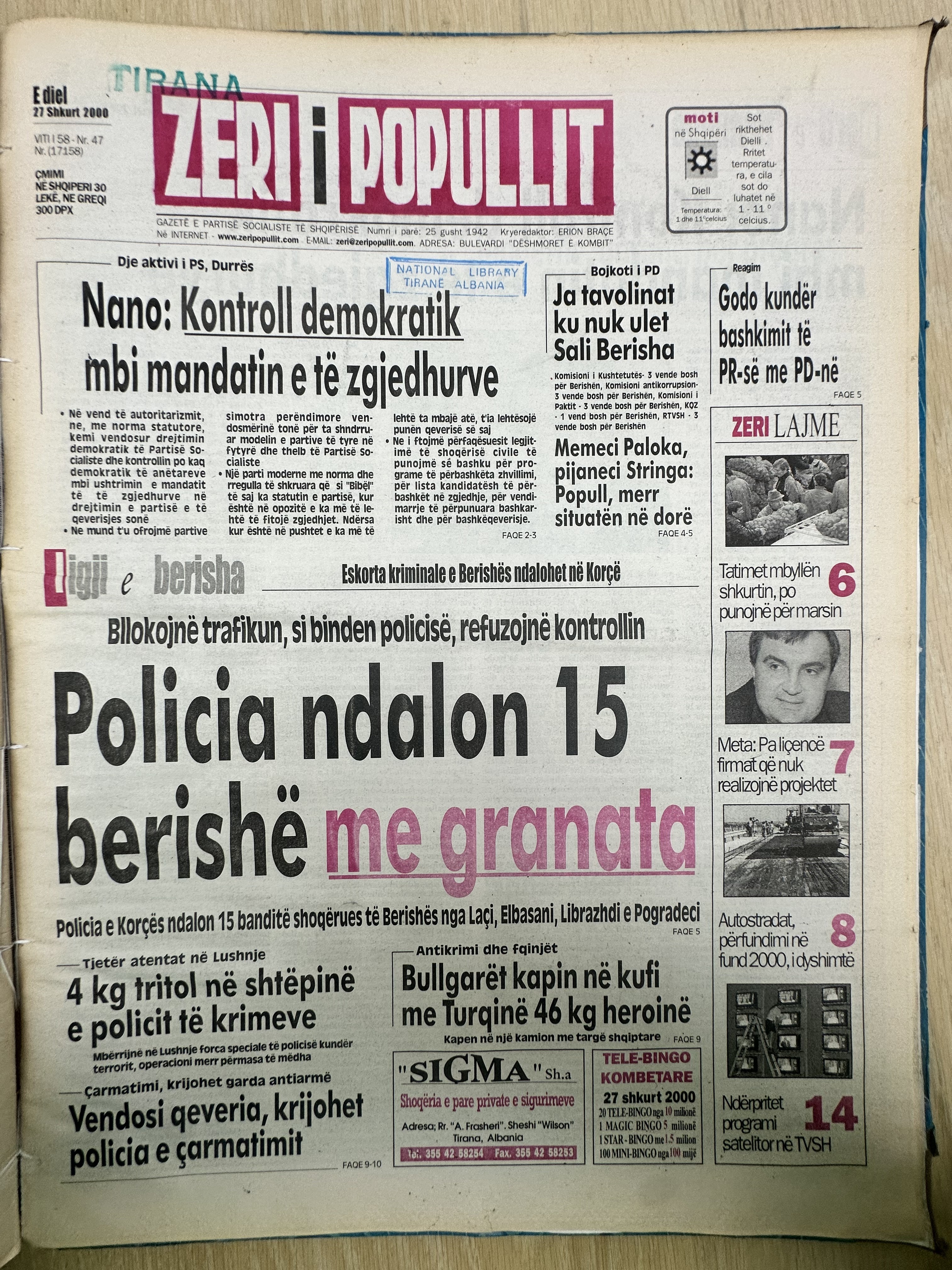 Zëri i Popullit 2000-02-27