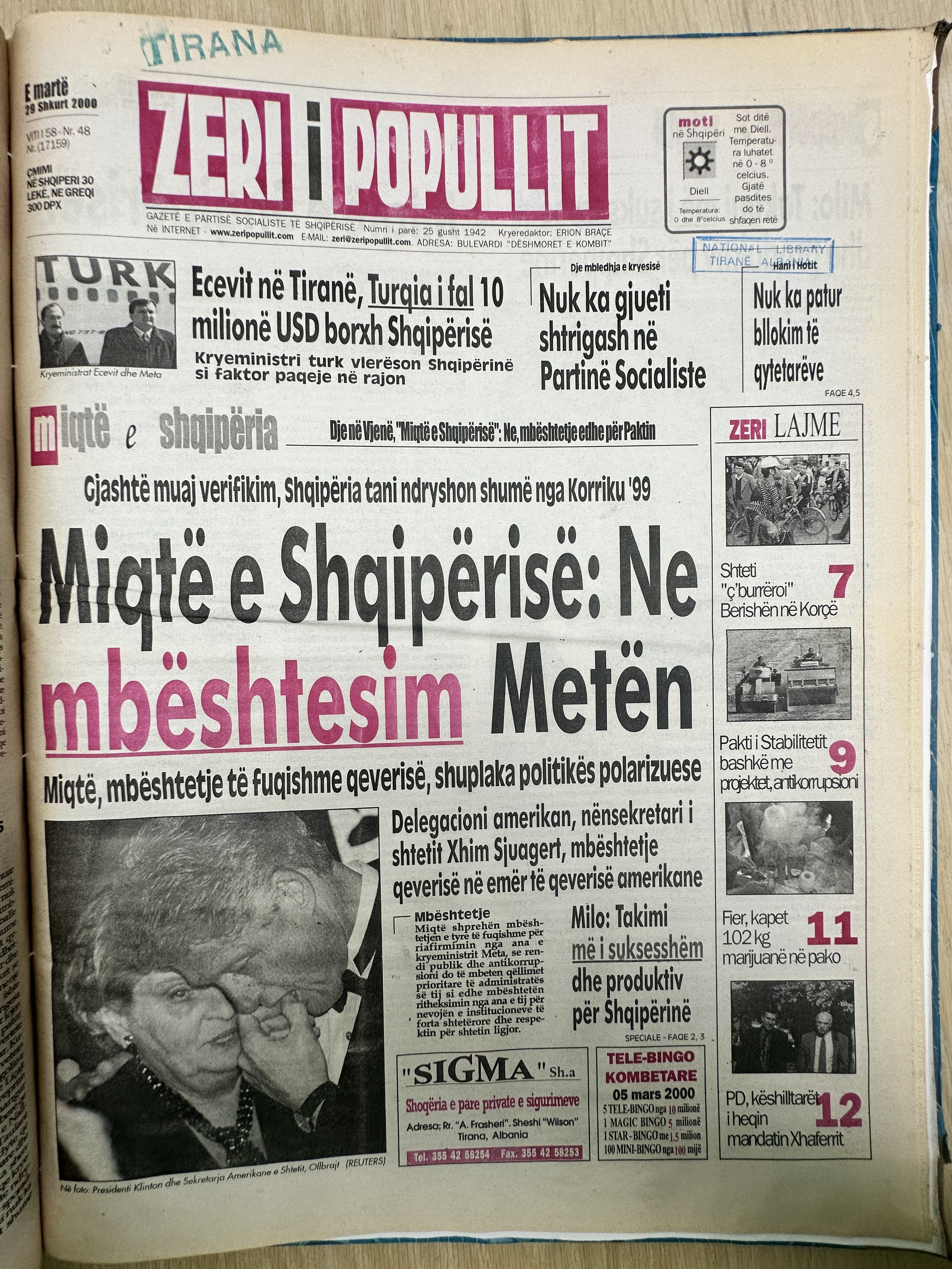 Zëri i Popullit 2000-02-29