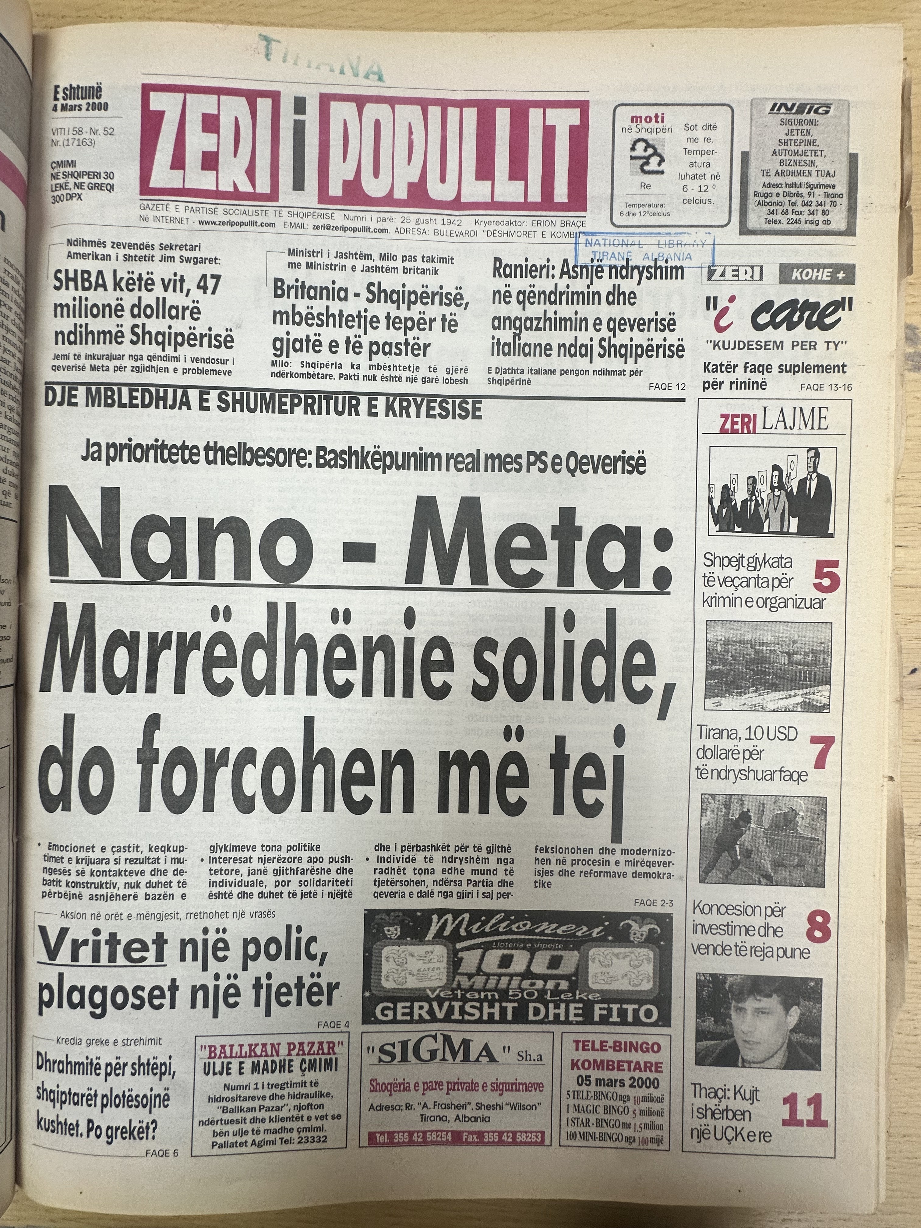 Zëri i Popullit 2000-03-04
