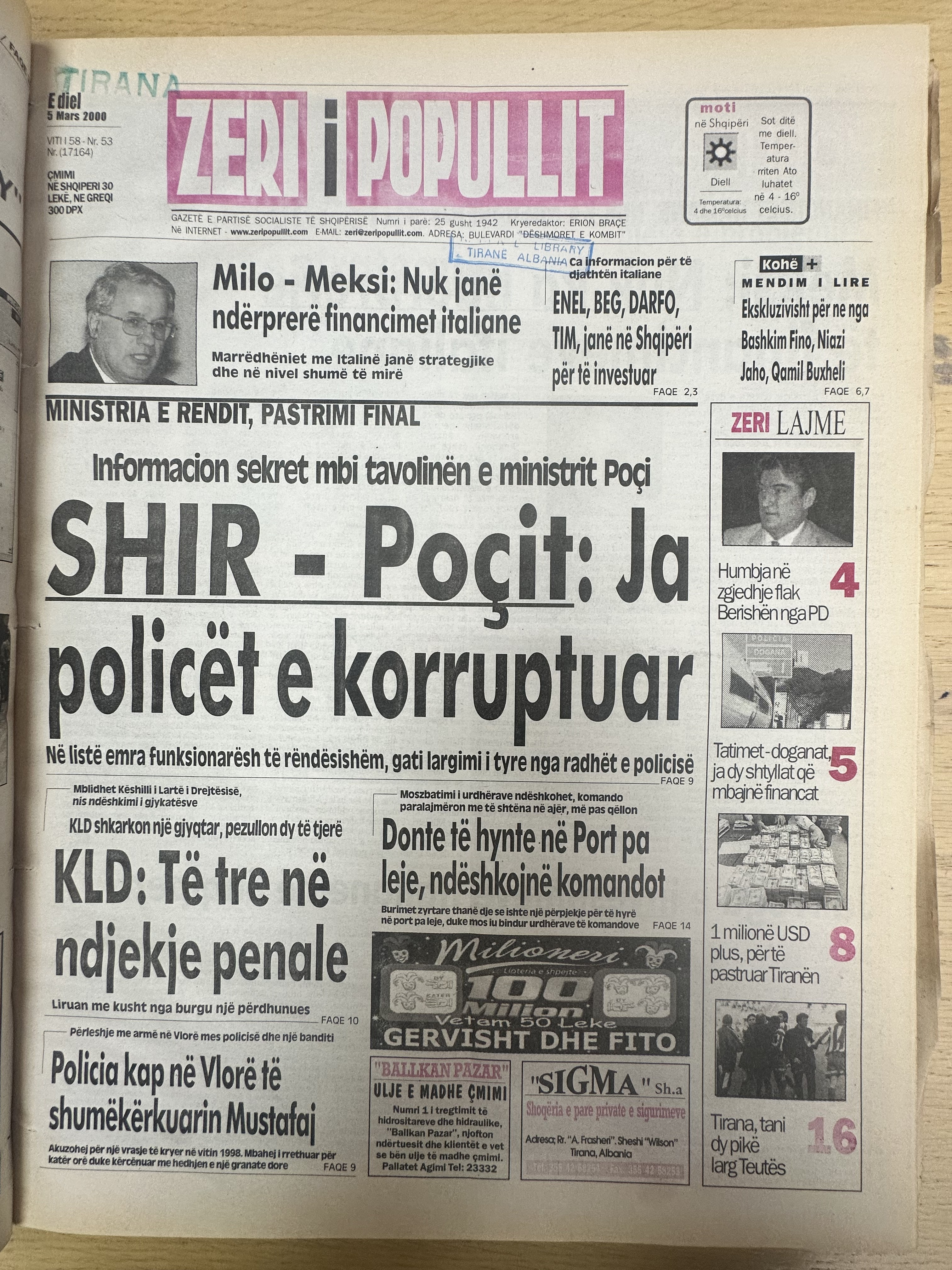 Zëri i Popullit 2000-03-05