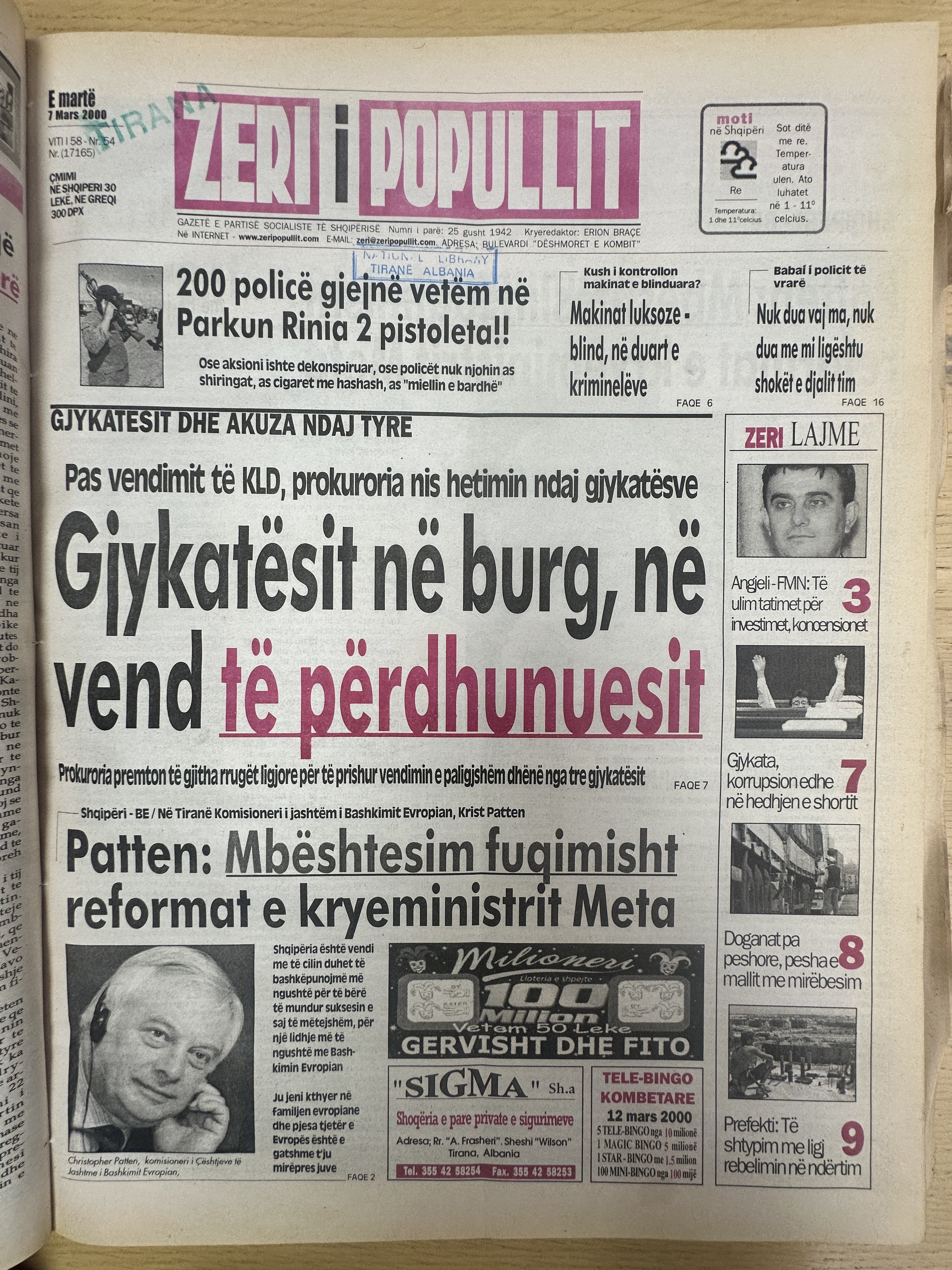 Zëri i Popullit 2000-03-07