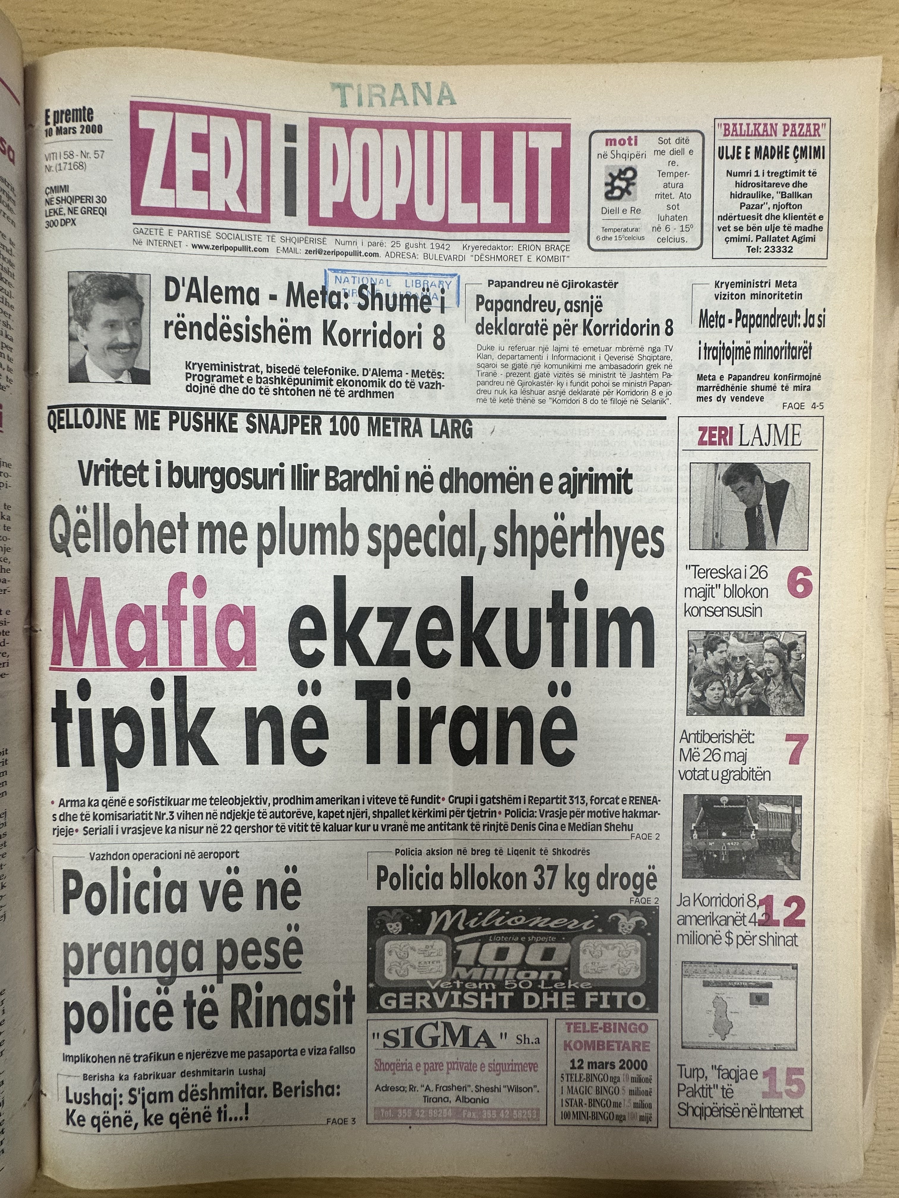 Zëri i Popullit 2000-03-10