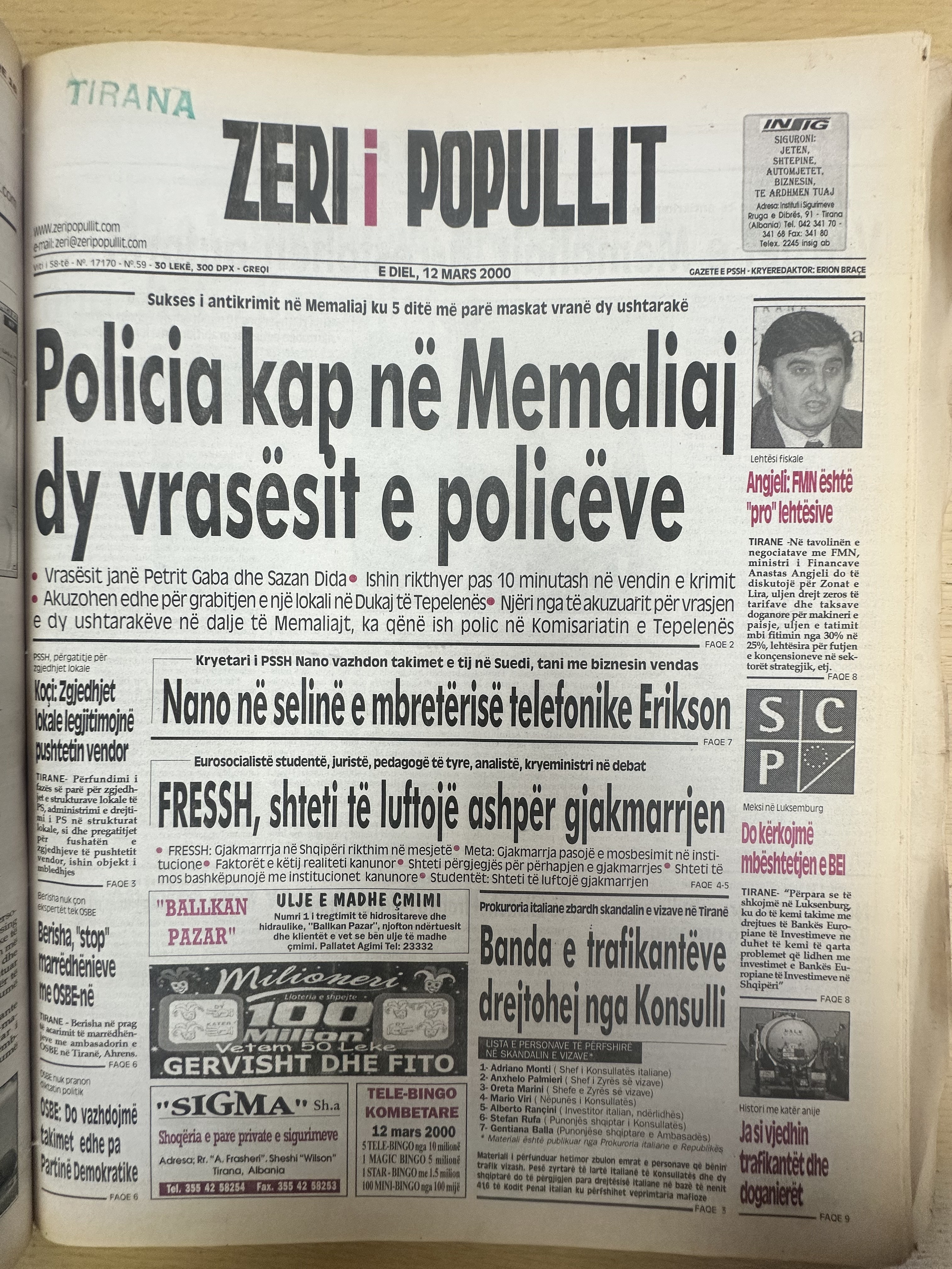 Zëri i Popullit 2000-03-12