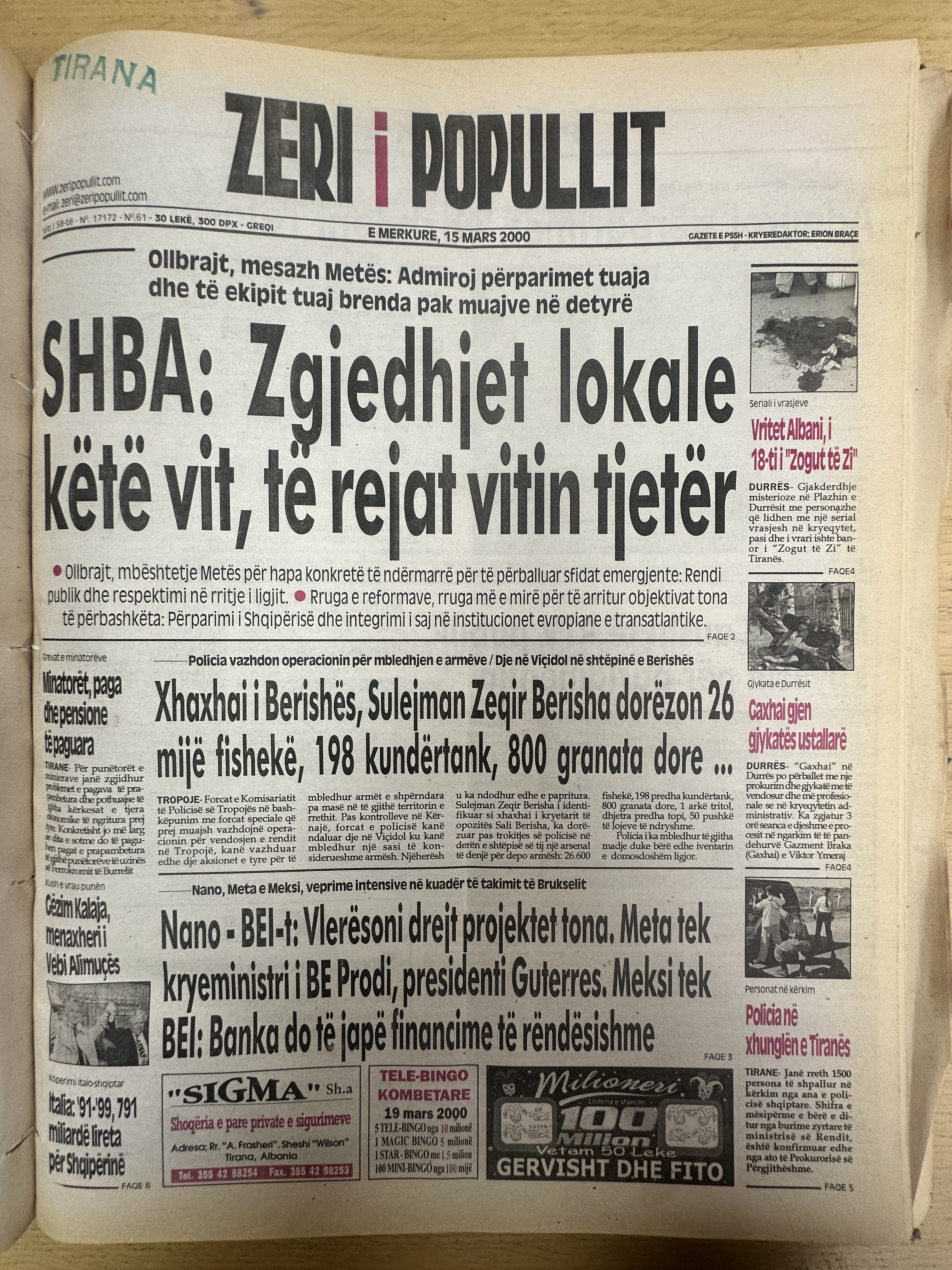 Zëri i Popullit 2000-03-15