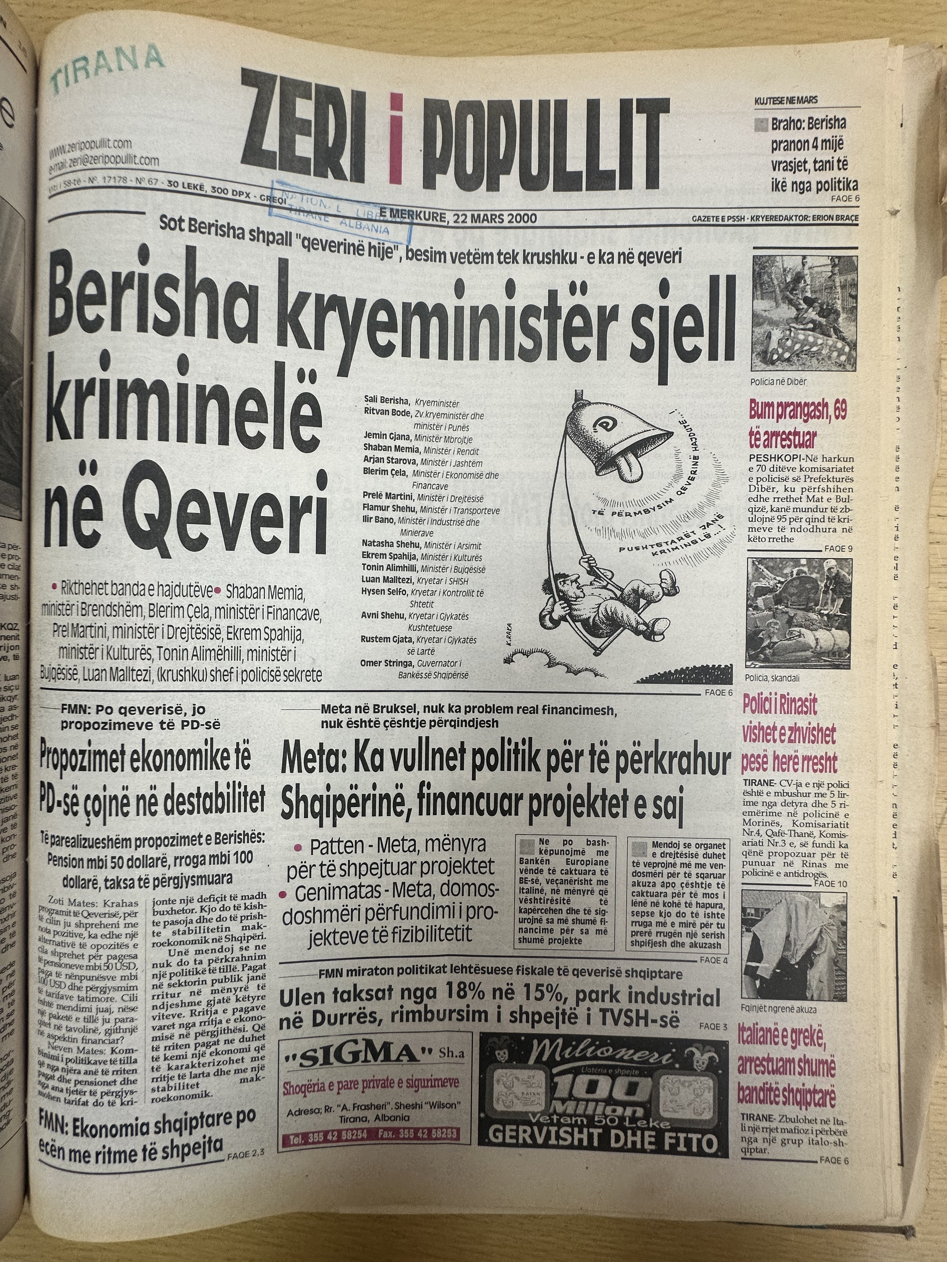 Zëri i Popullit 2000-03-22