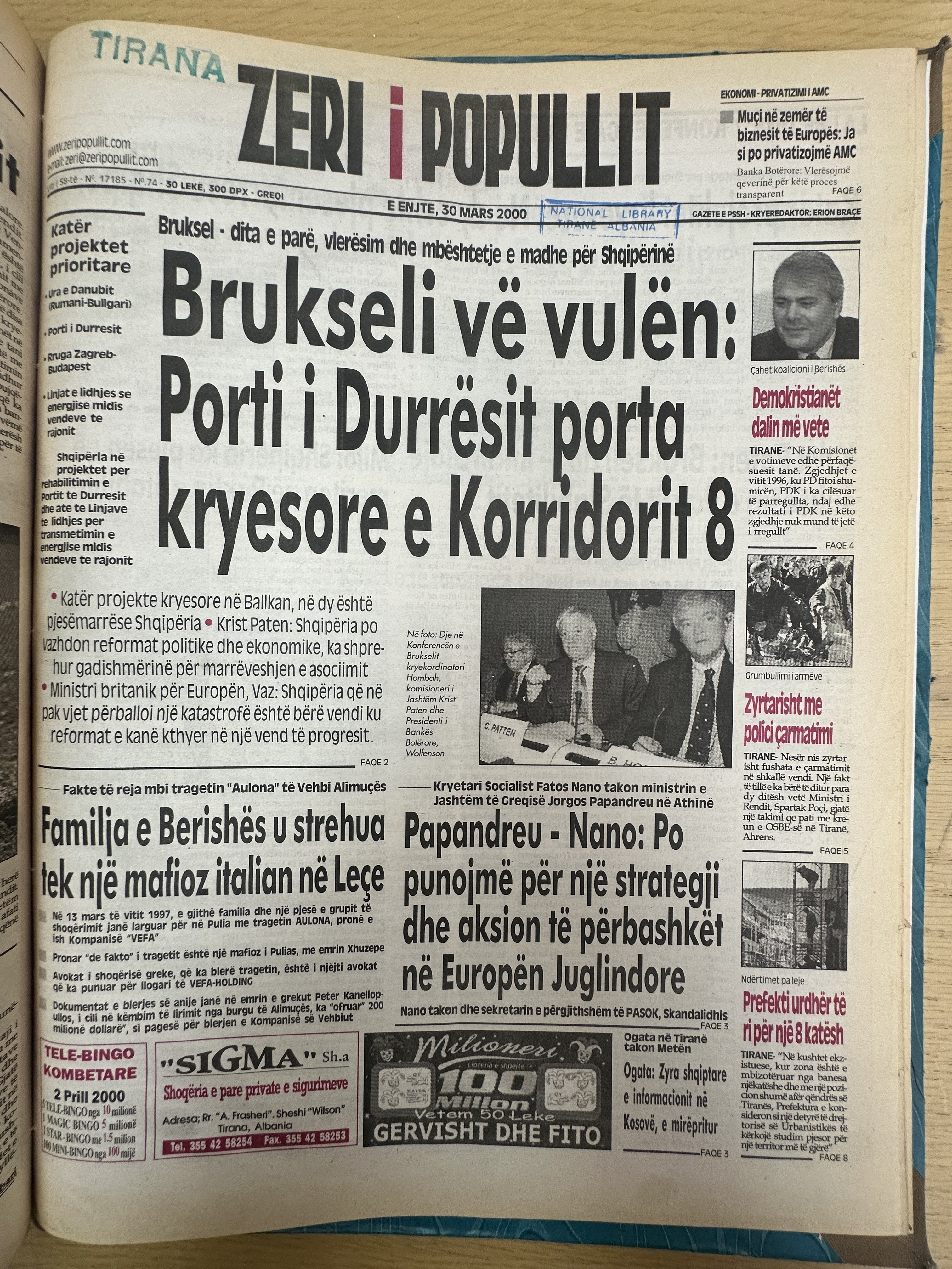 Zëri i Popullit 2000-03-30