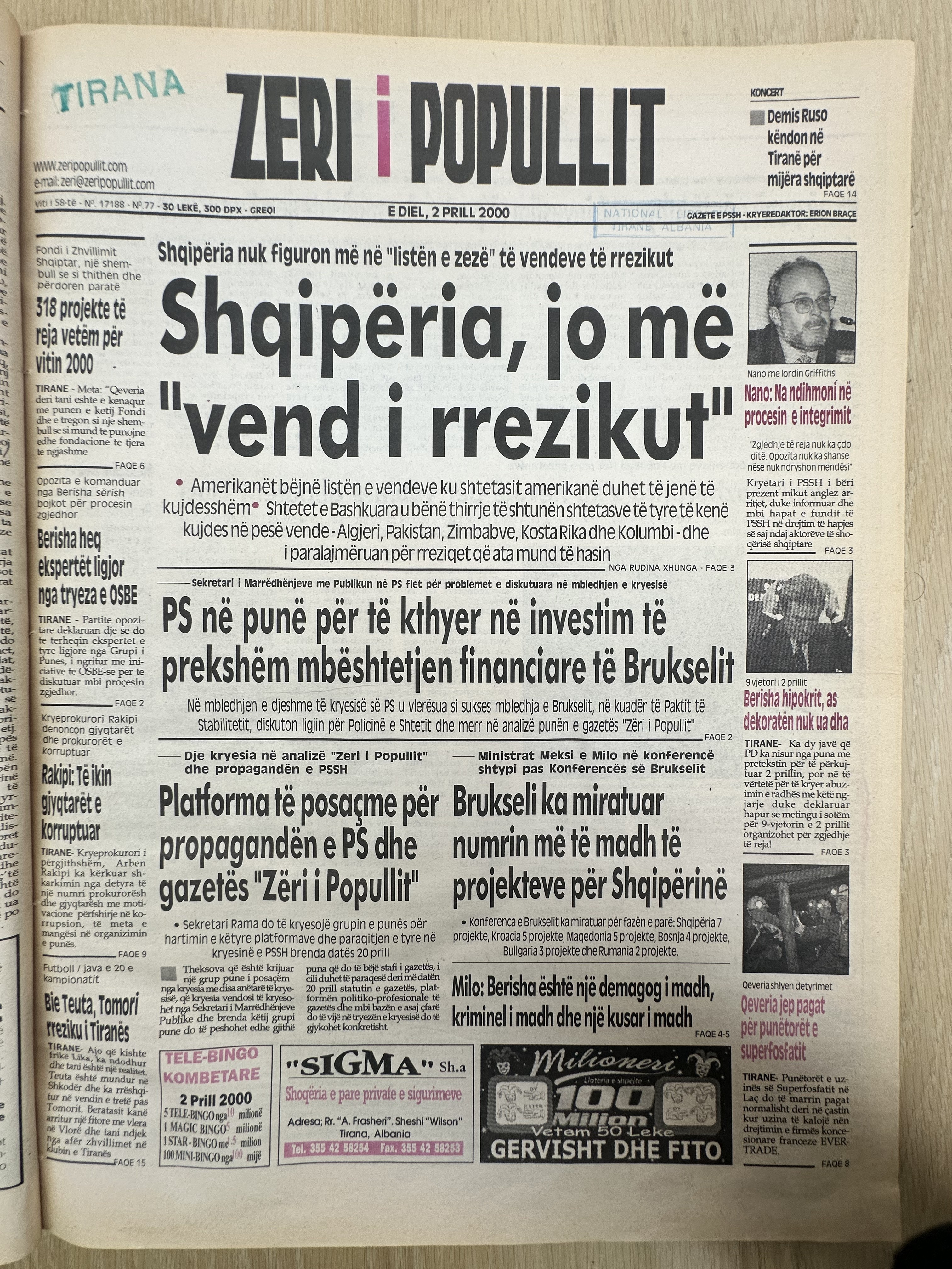Zëri i Popullit 2000-04-02