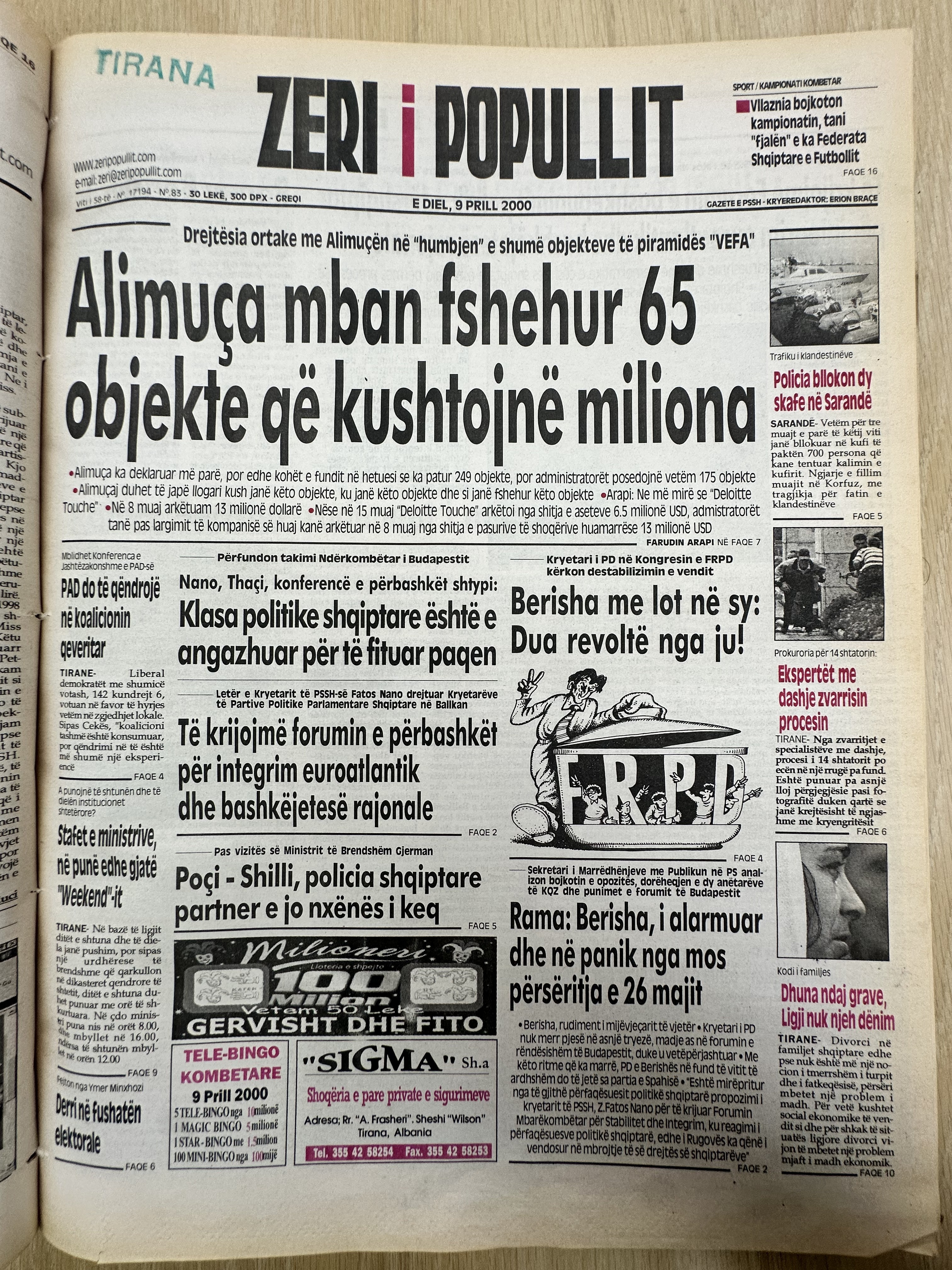 Zëri i Popullit 2000-04-09