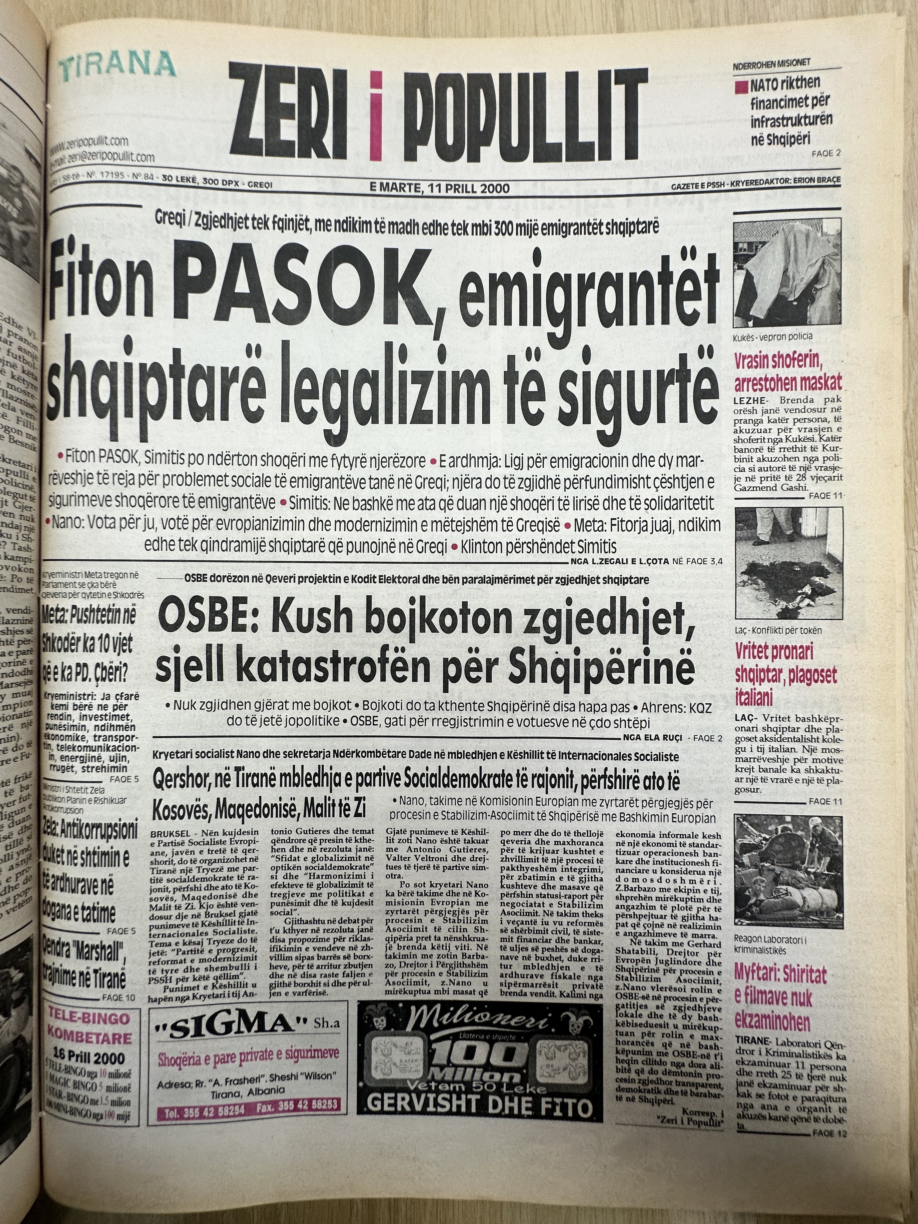 Zëri i Popullit 2000-04-11