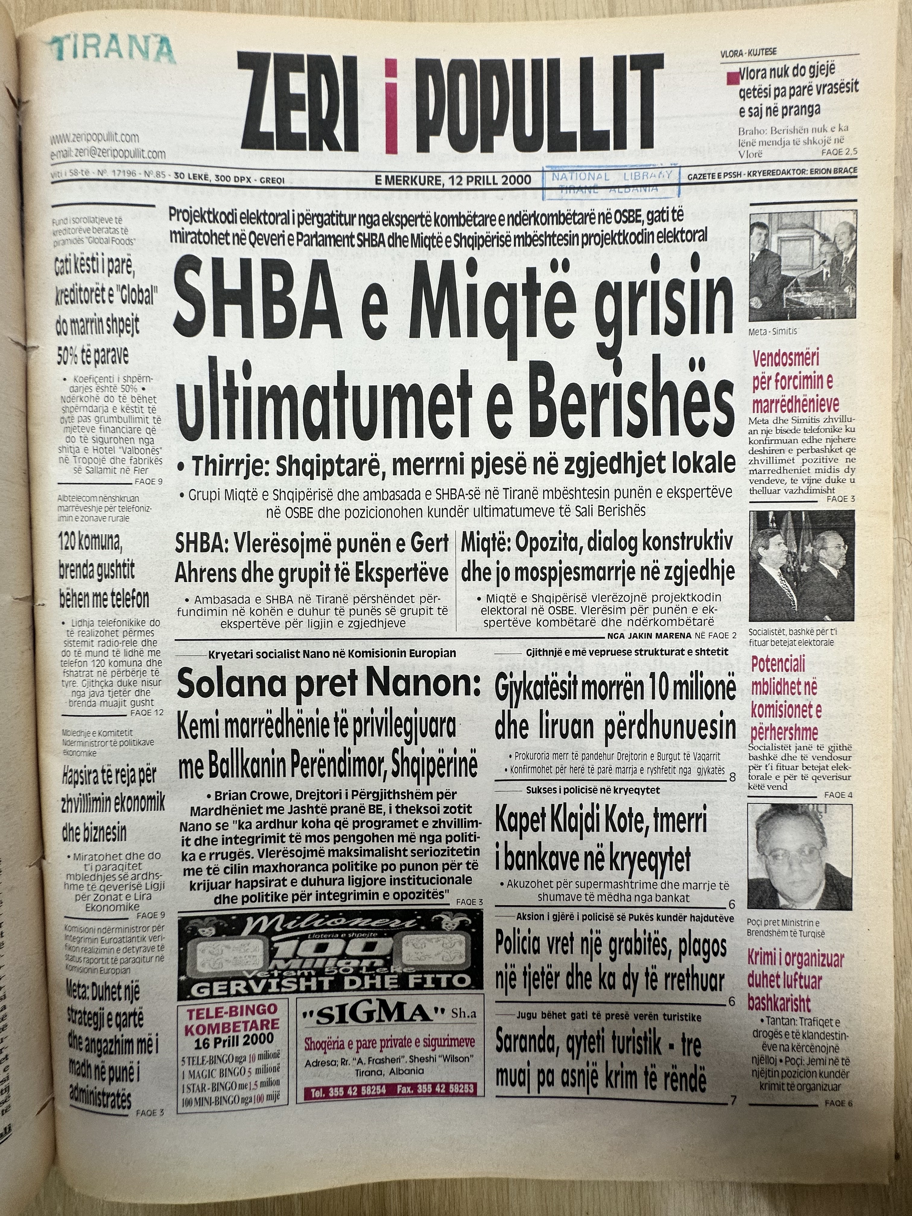 Zëri i Popullit 2000-04-12