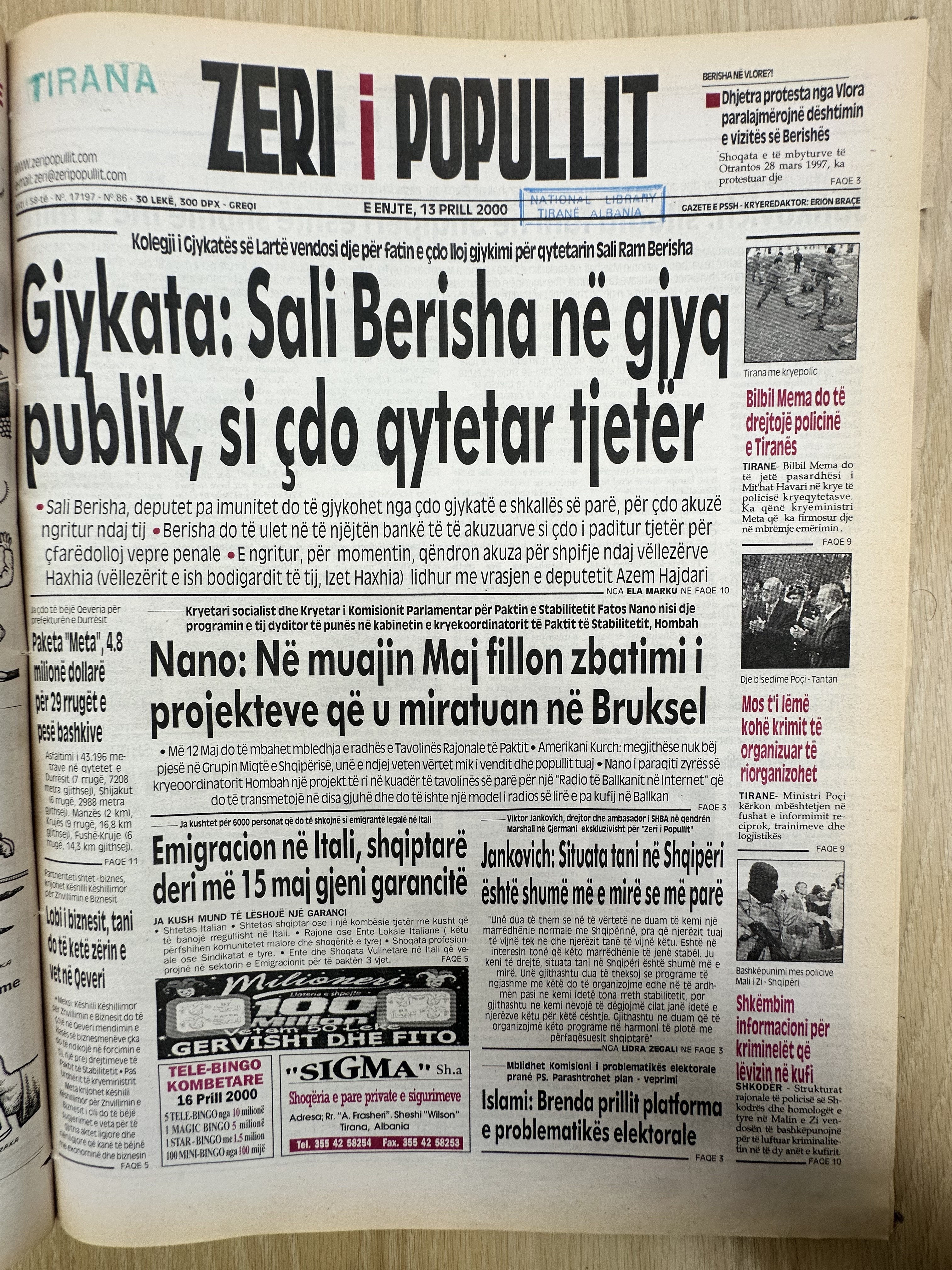 Zëri i Popullit 2000-04-13