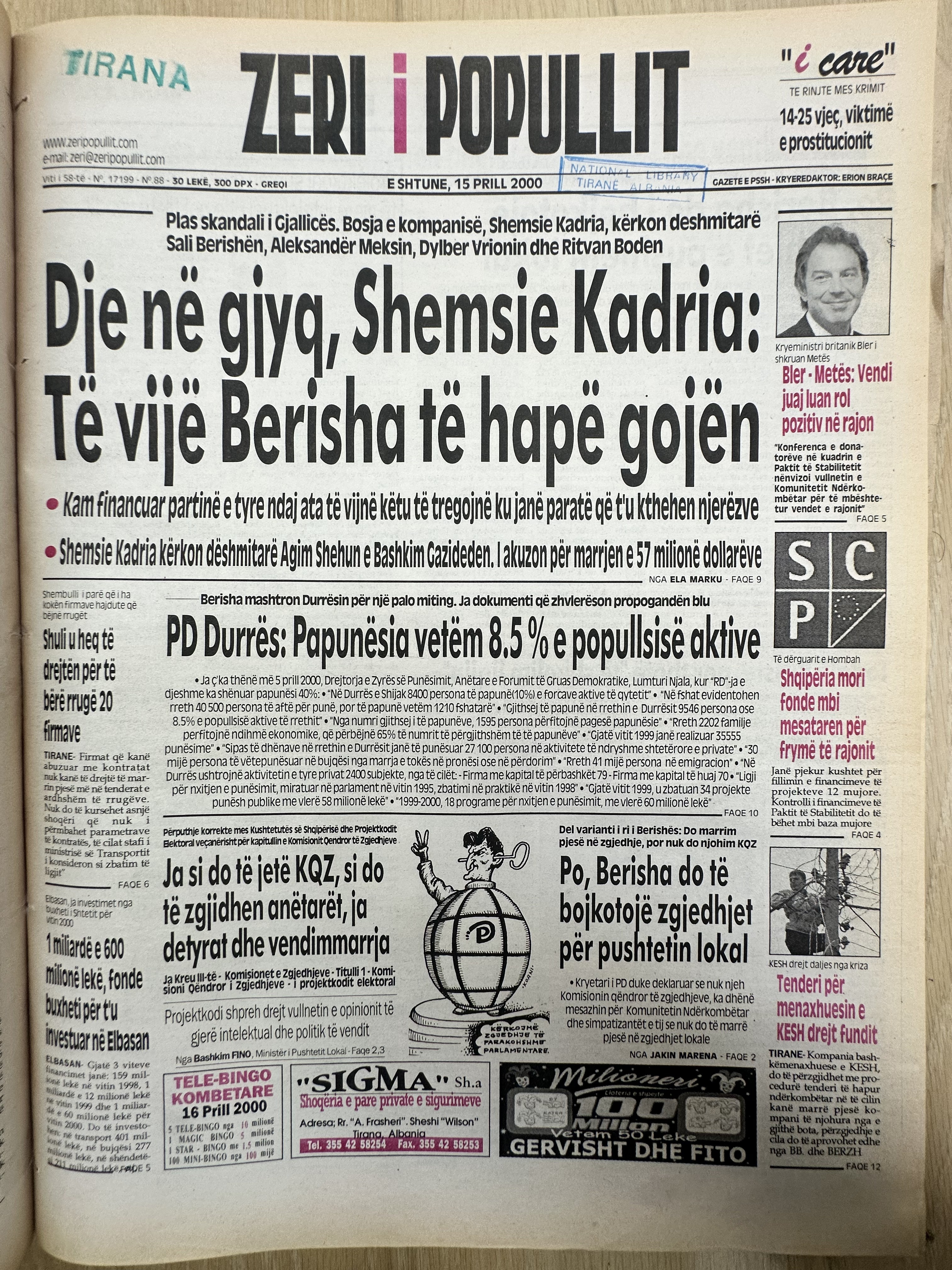 Zëri i Popullit 2000-04-15