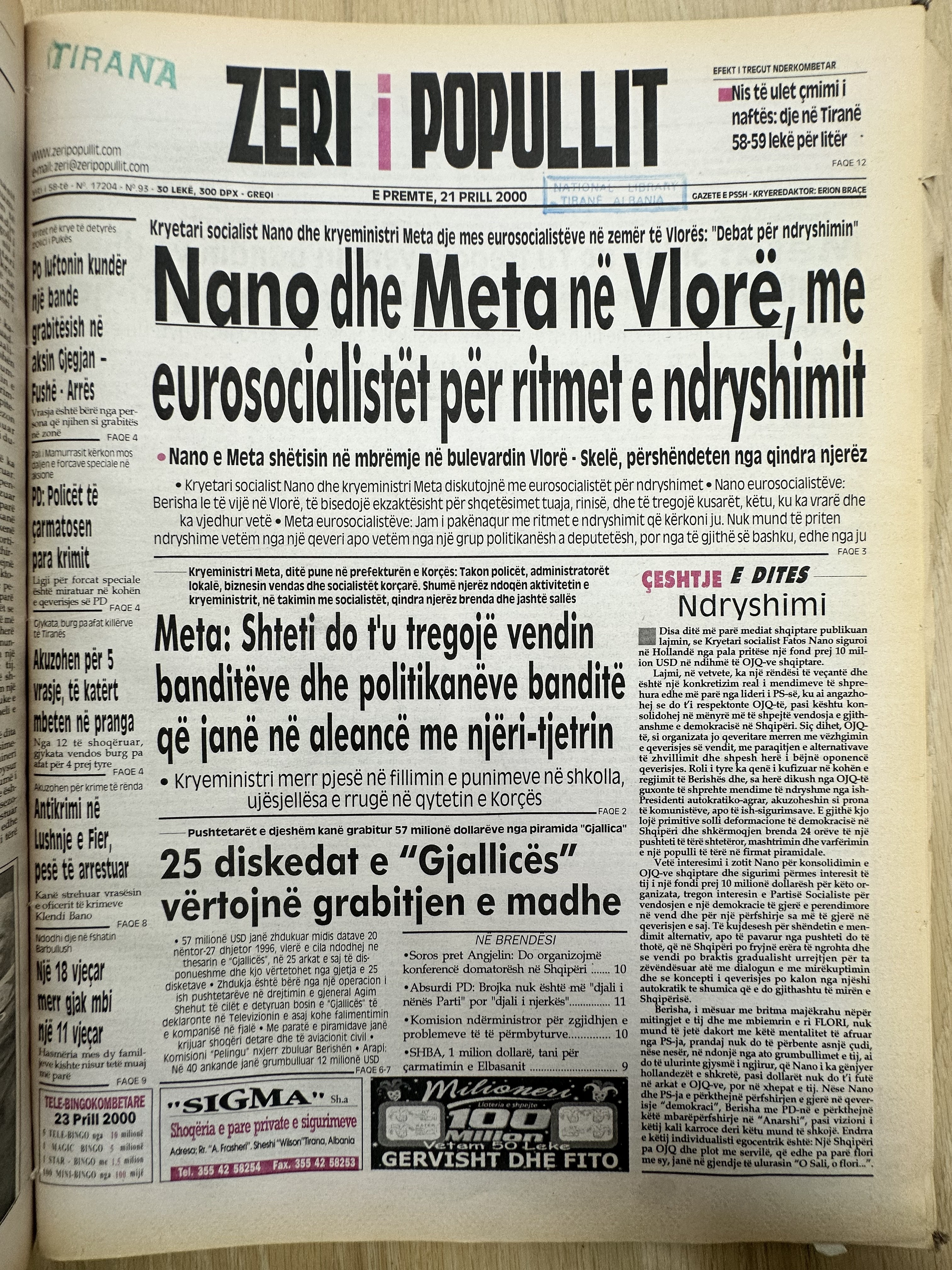 Zëri i Popullit 2000-04-21