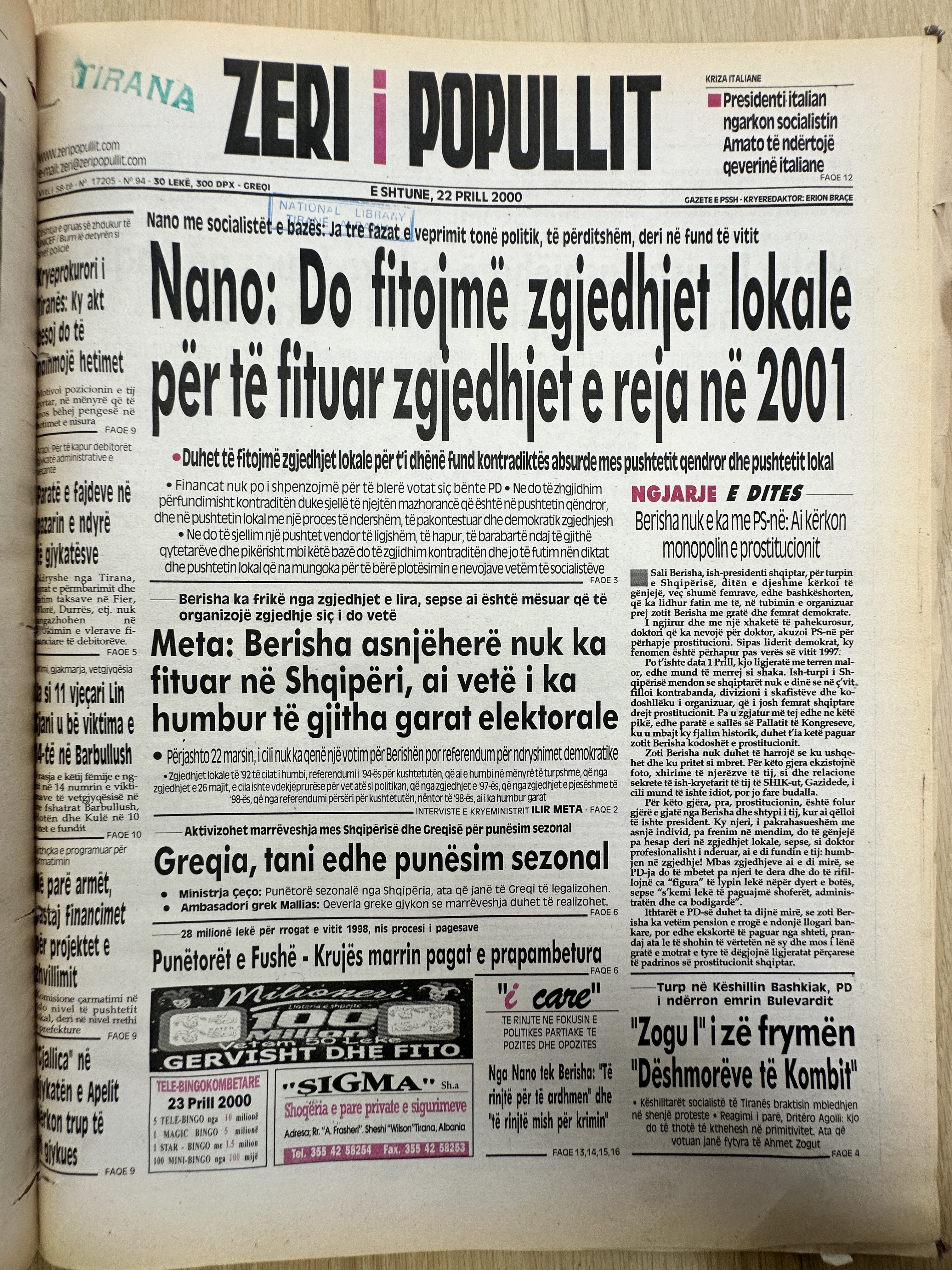 Zëri i Popullit 2000-04-22