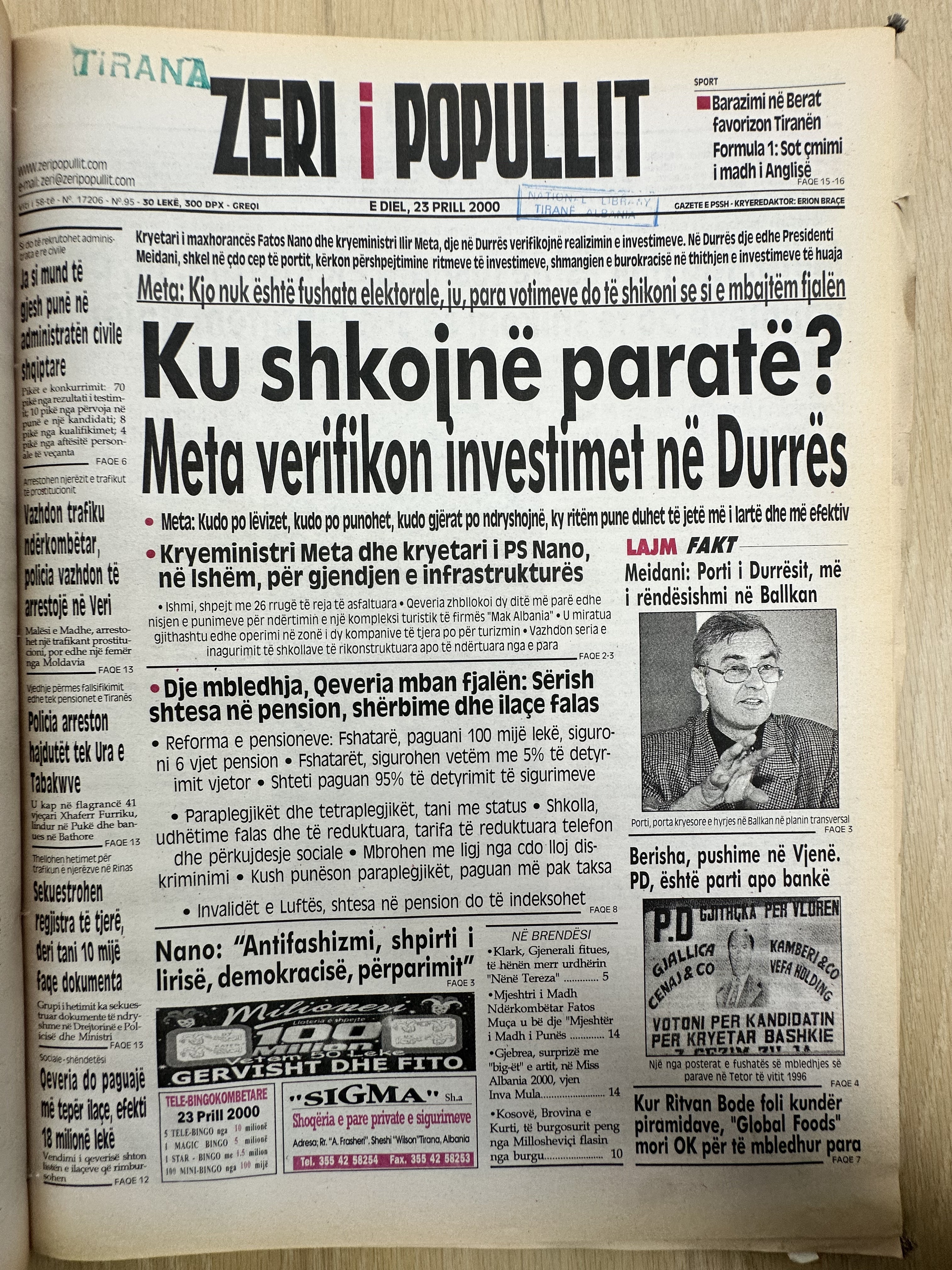 Zëri i Popullit 2000-04-23