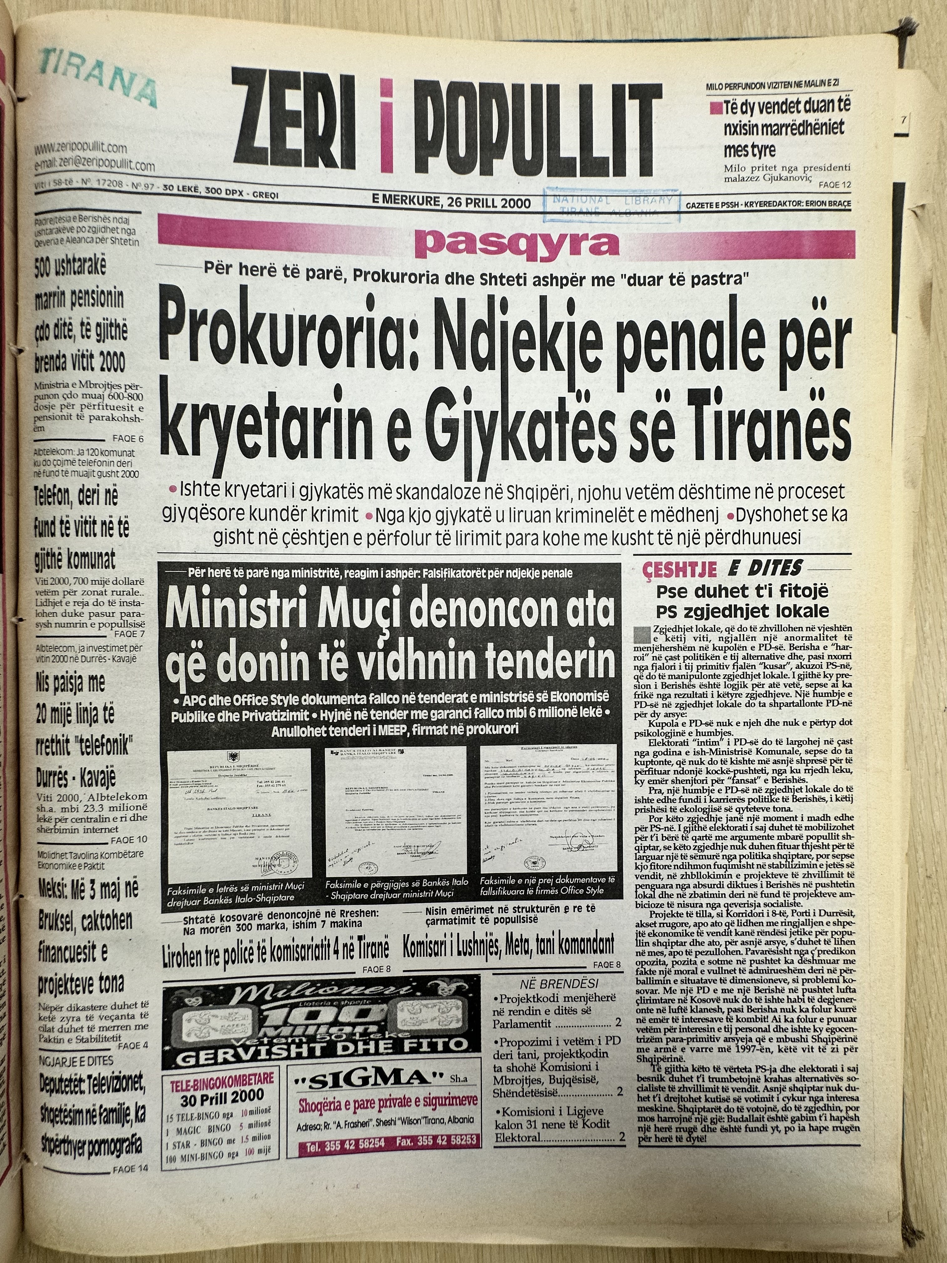 Zëri i Popullit 2000-04-26