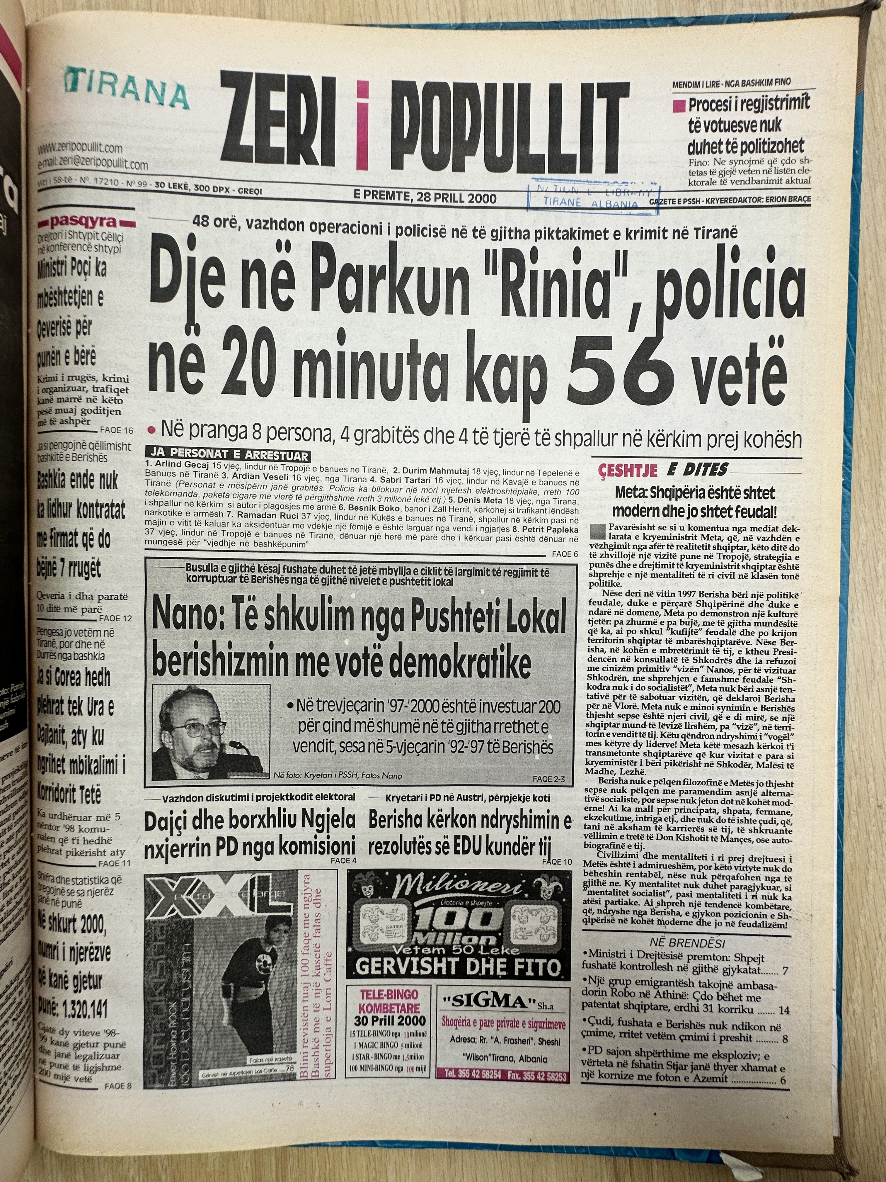 Zëri i Popullit 2000-04-28