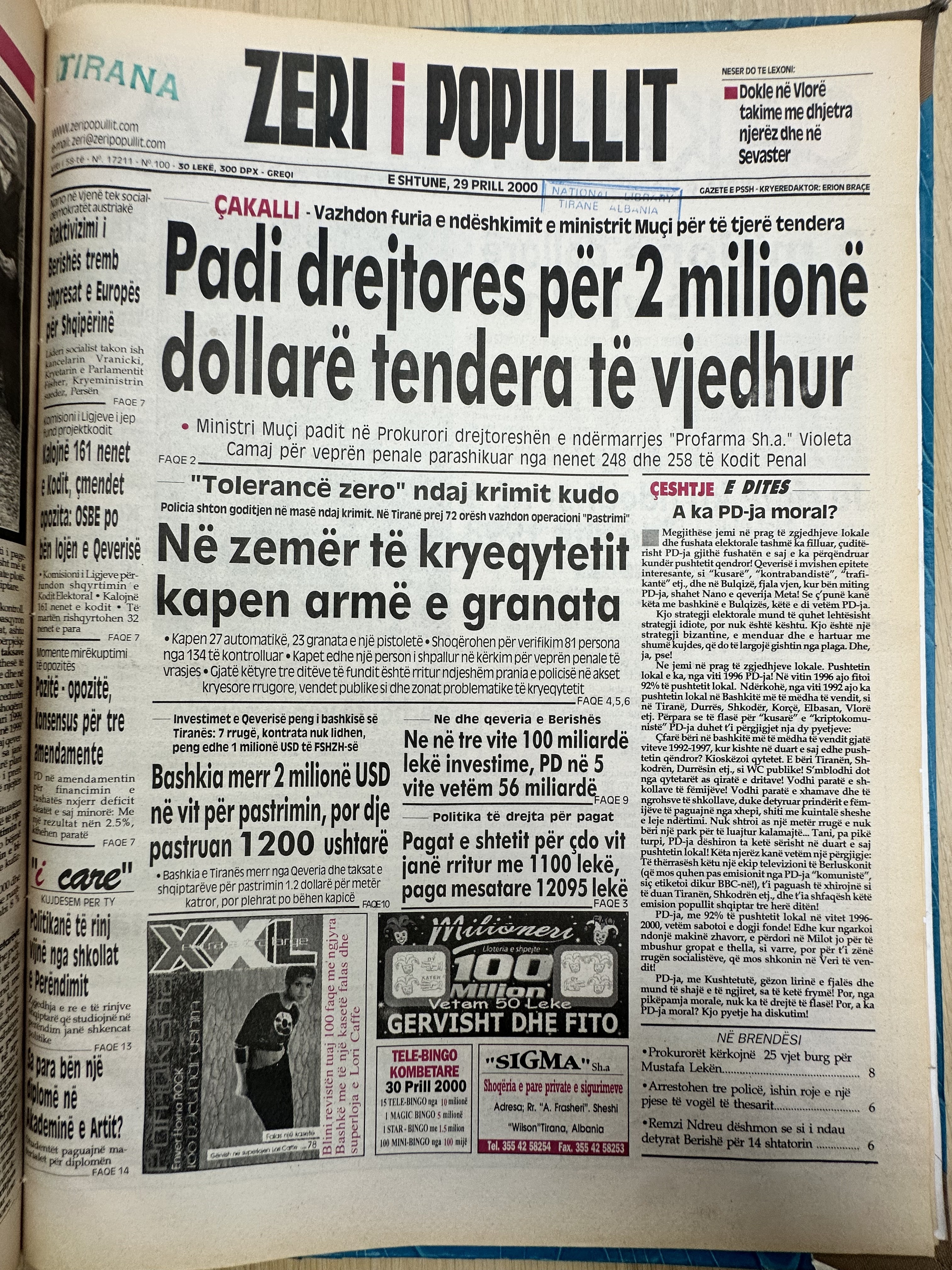 Zëri i Popullit 2000-04-29