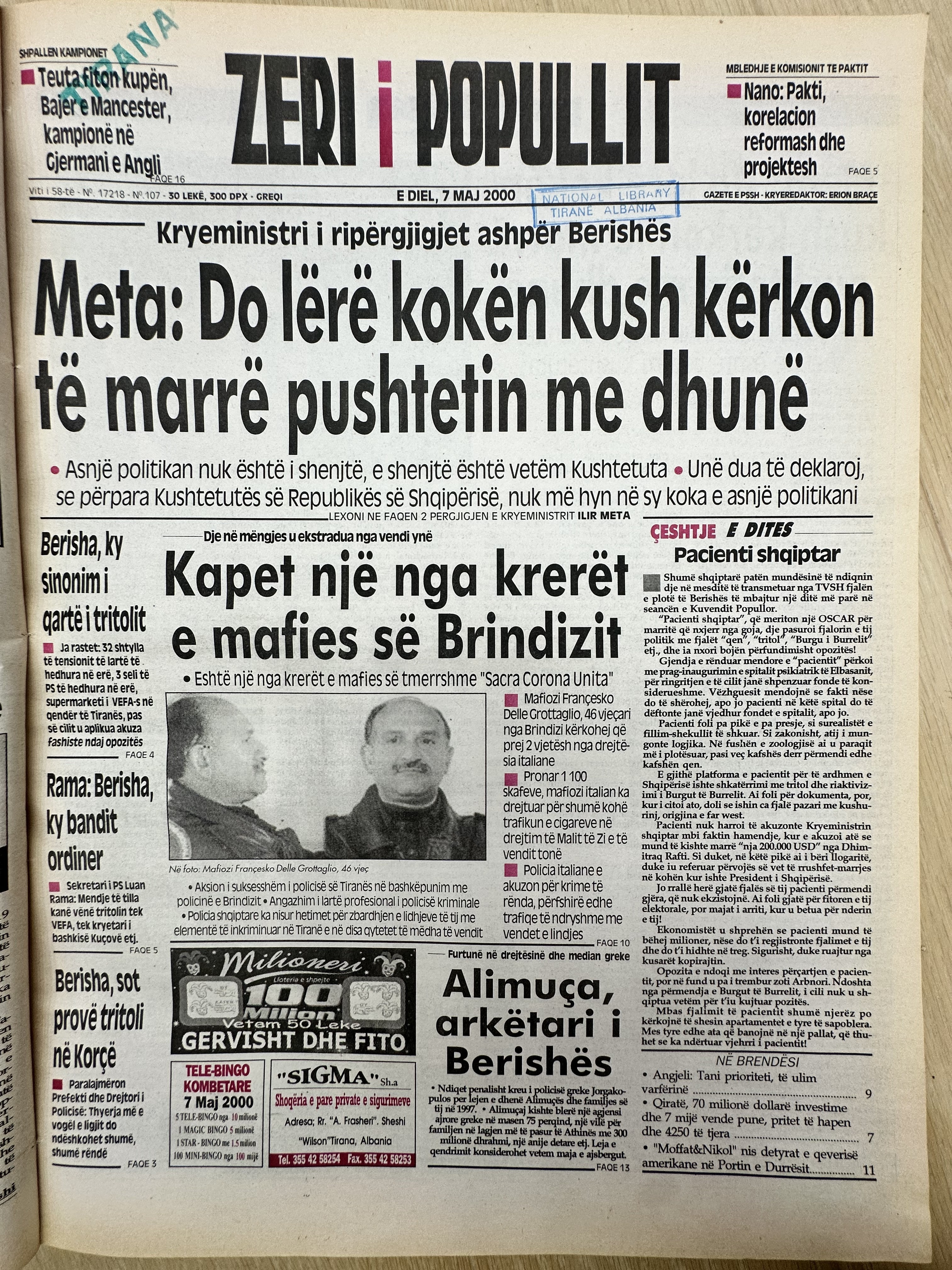 Zëri i Popullit 2000-05-07