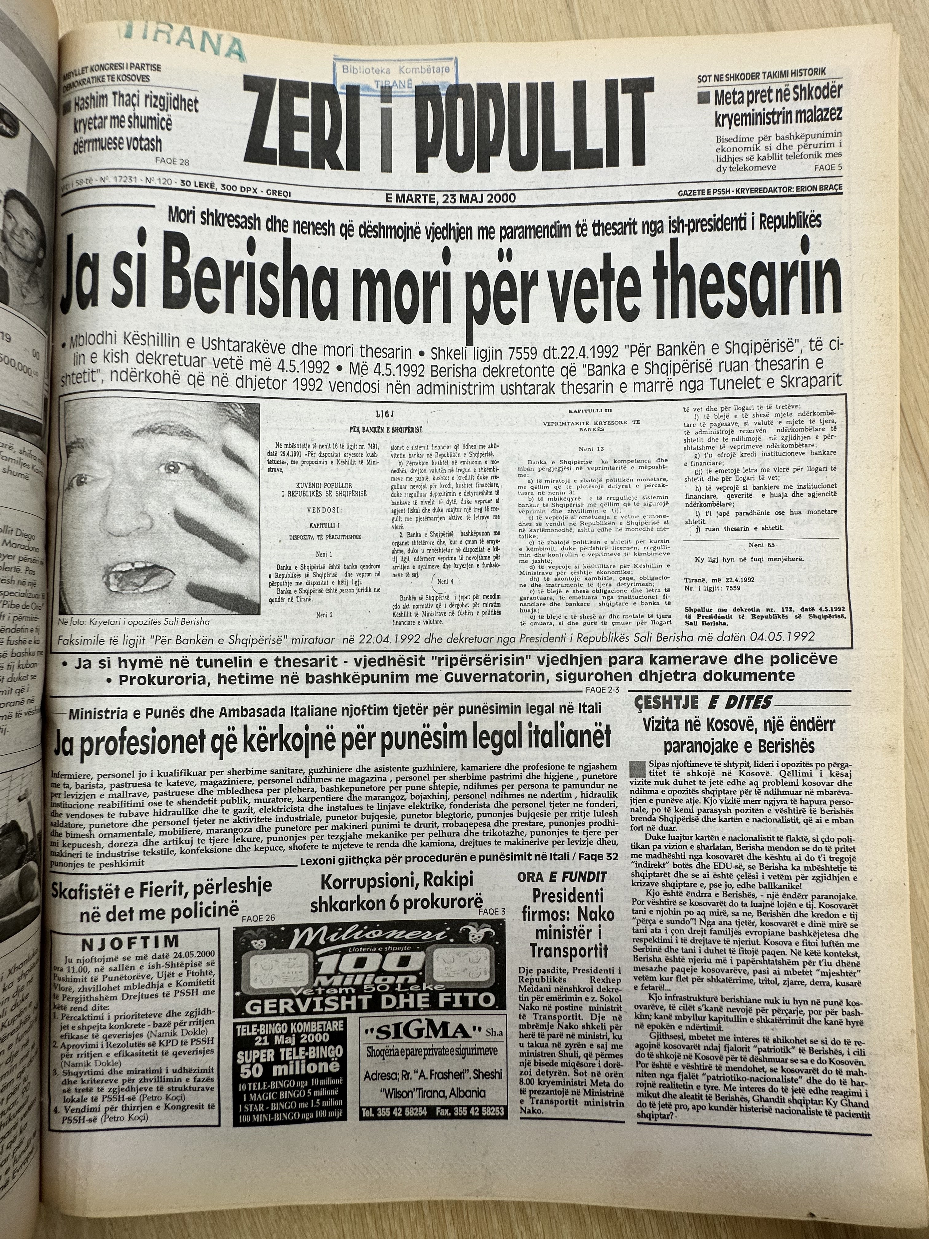 Zëri i Popullit 2000-05-23