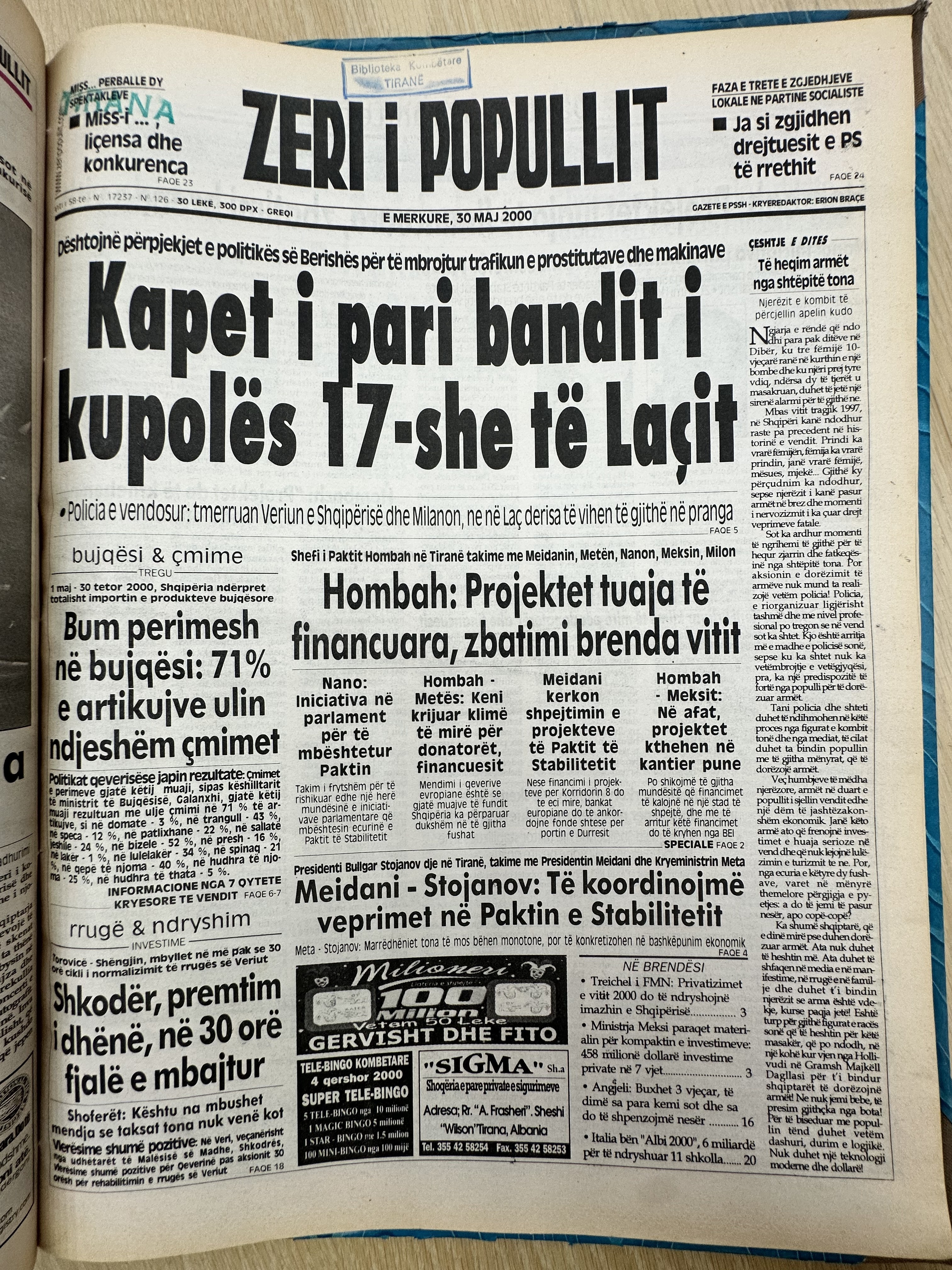 Zëri i Popullit 2000-05-30