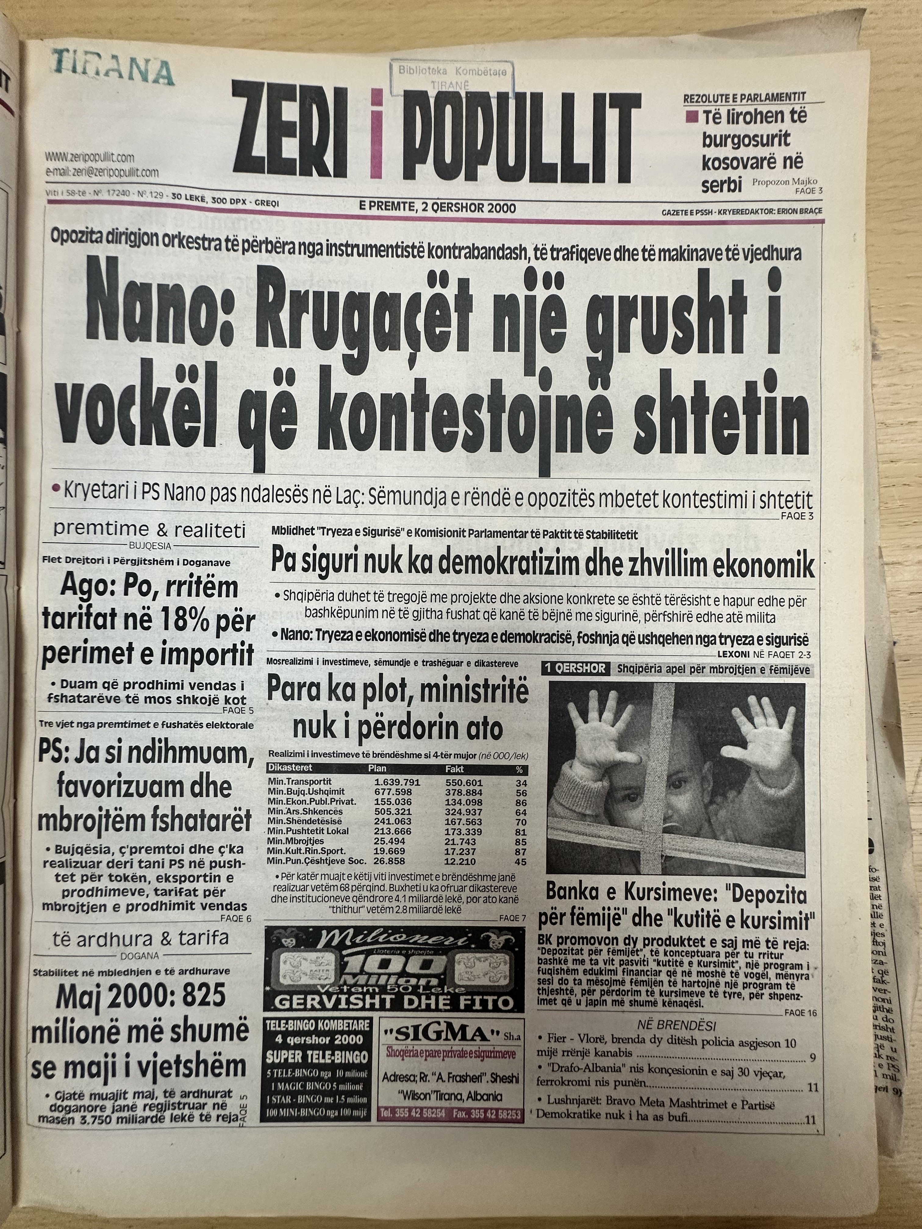 Zëri i Popullit 2000-06-02