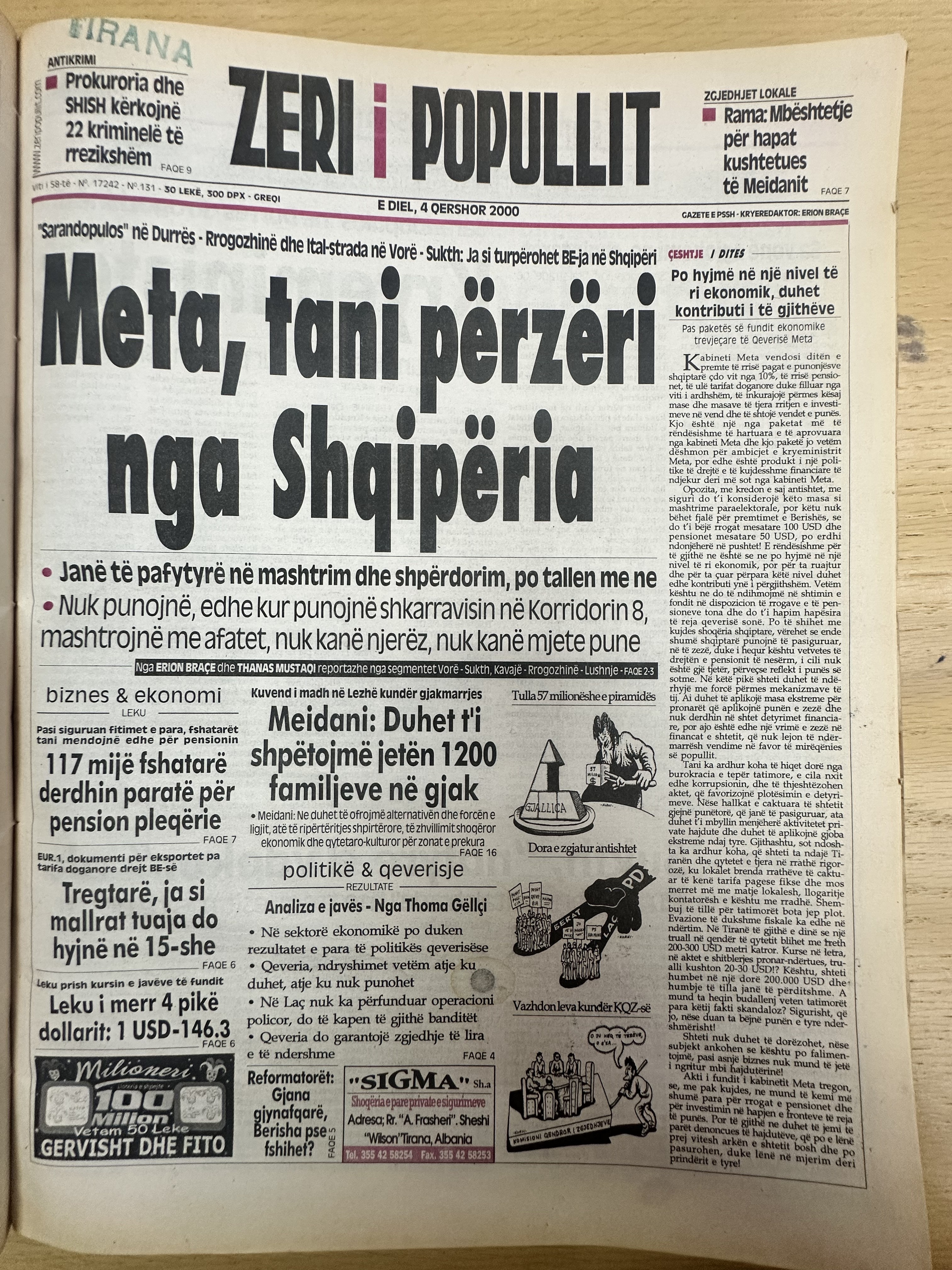Zëri i Popullit 2000-06-04