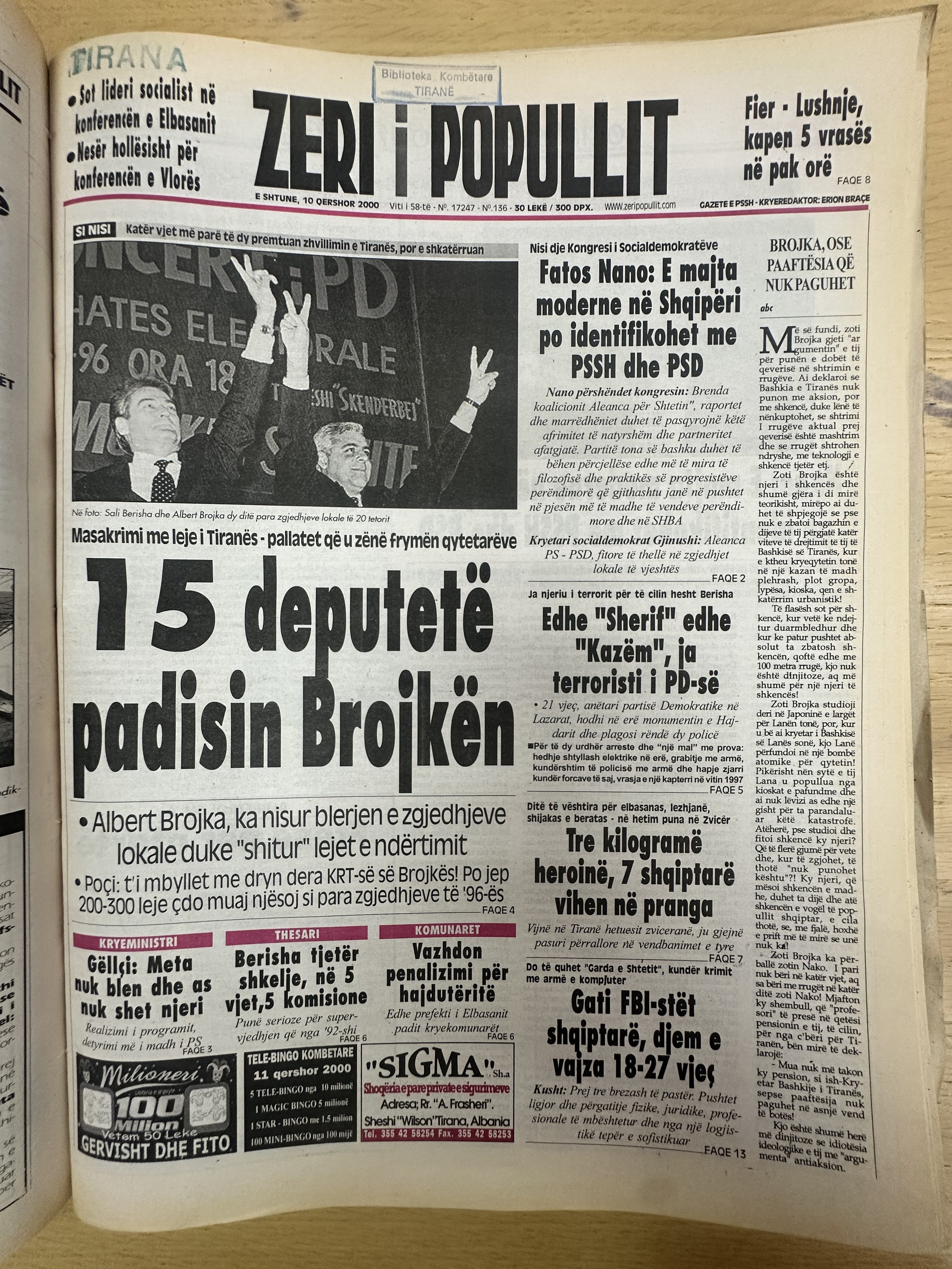 Zëri i Popullit 2000-12-10