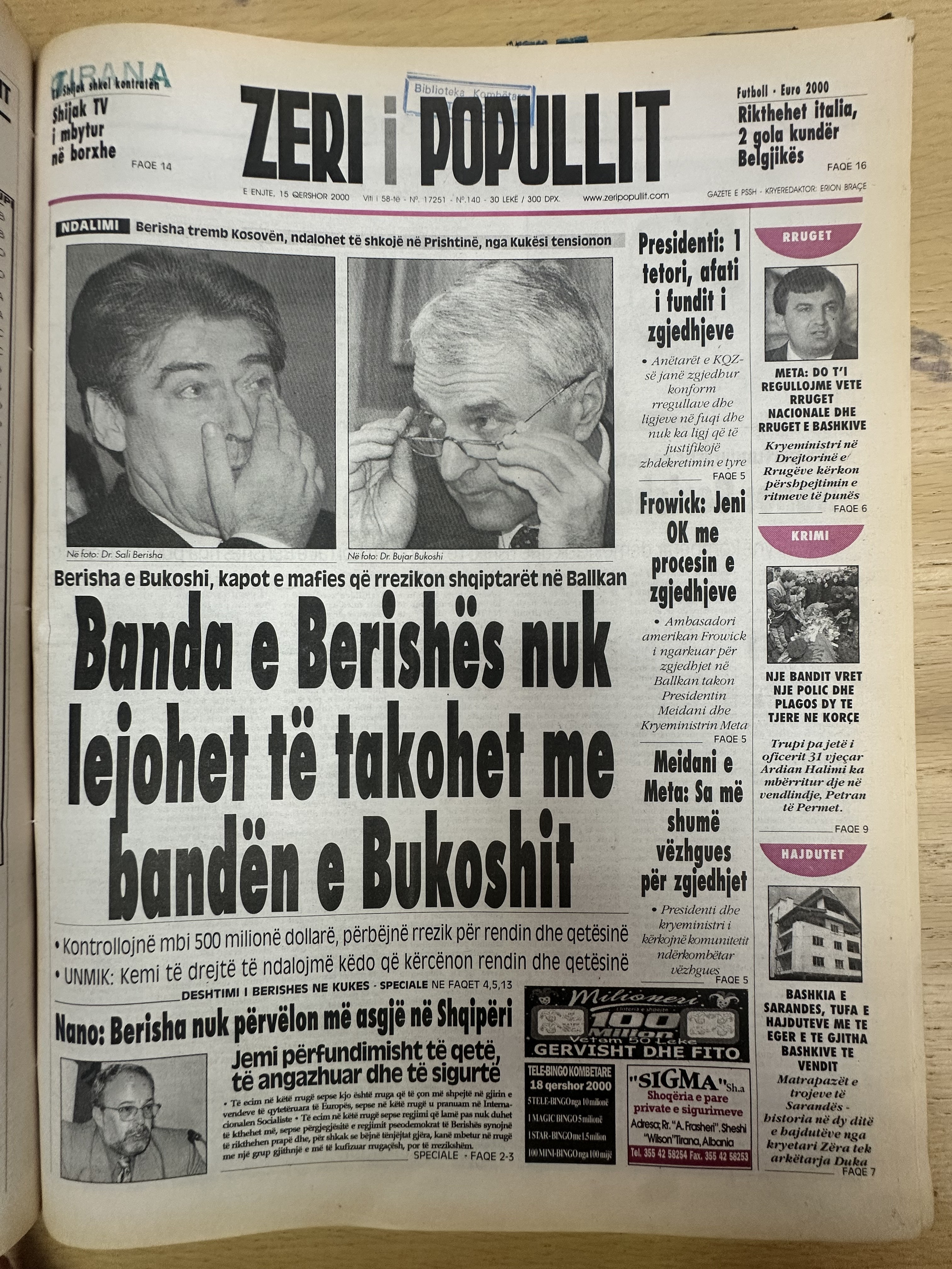 Zëri i Popullit 2000-06-15