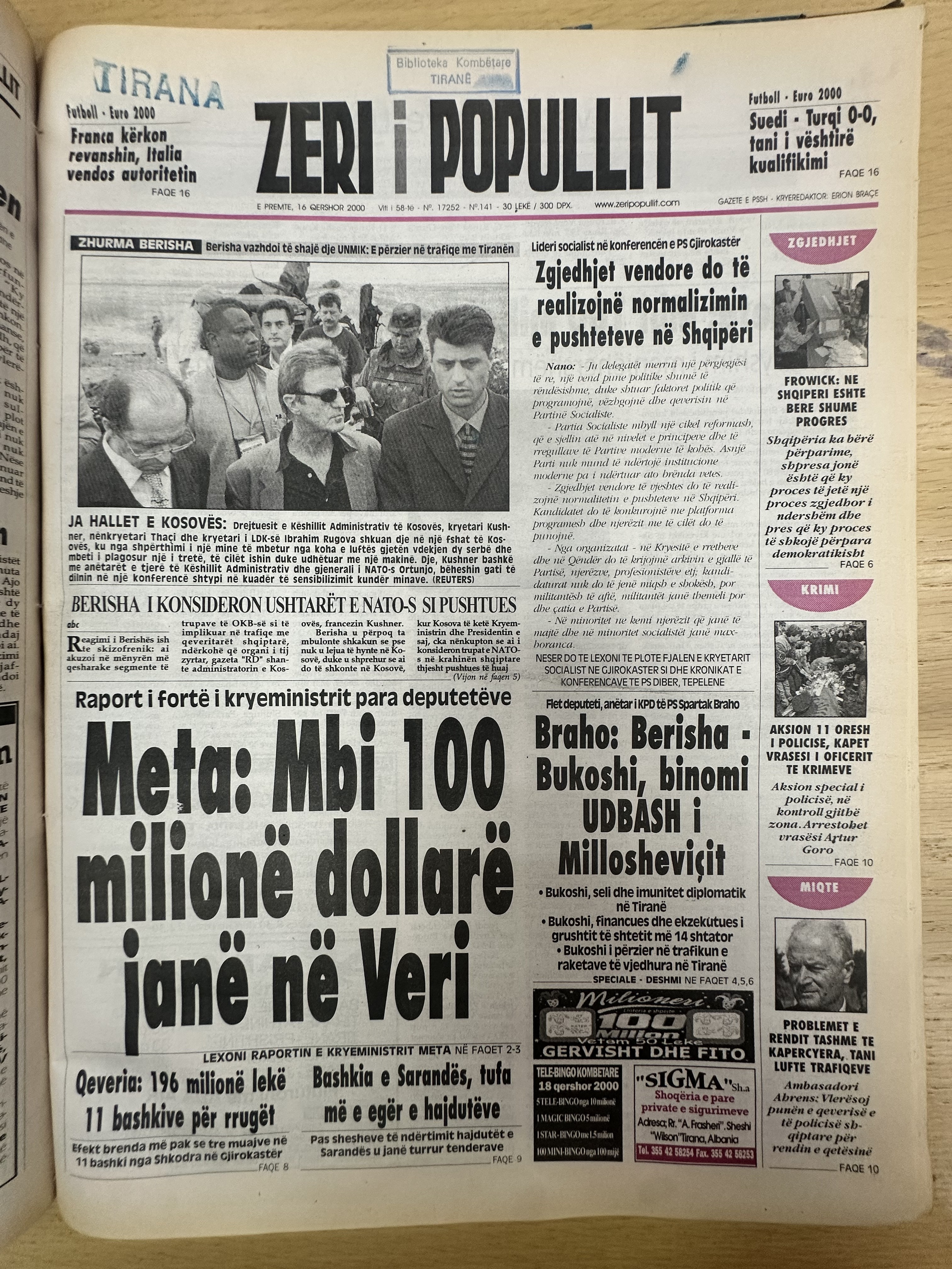 Zëri i Popullit 2000-06-16