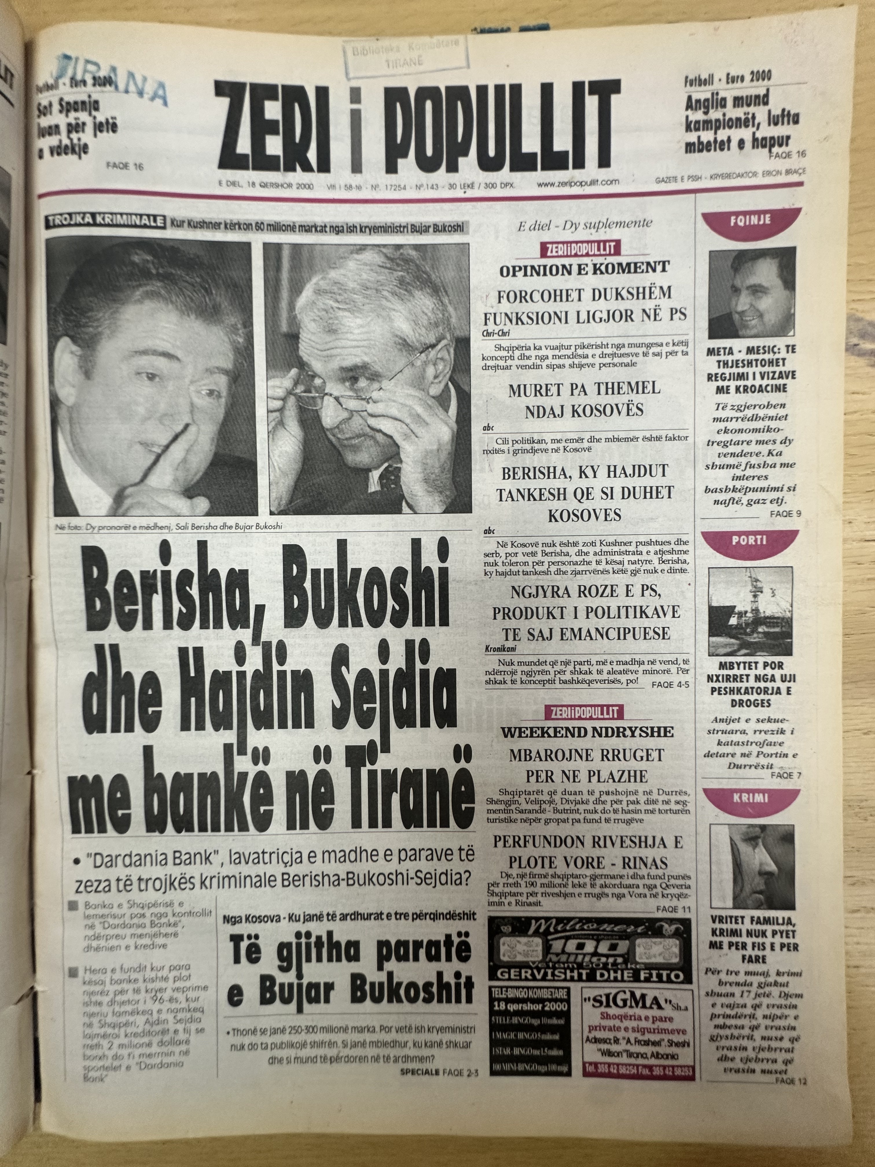 Zëri i Popullit 2000-10-16