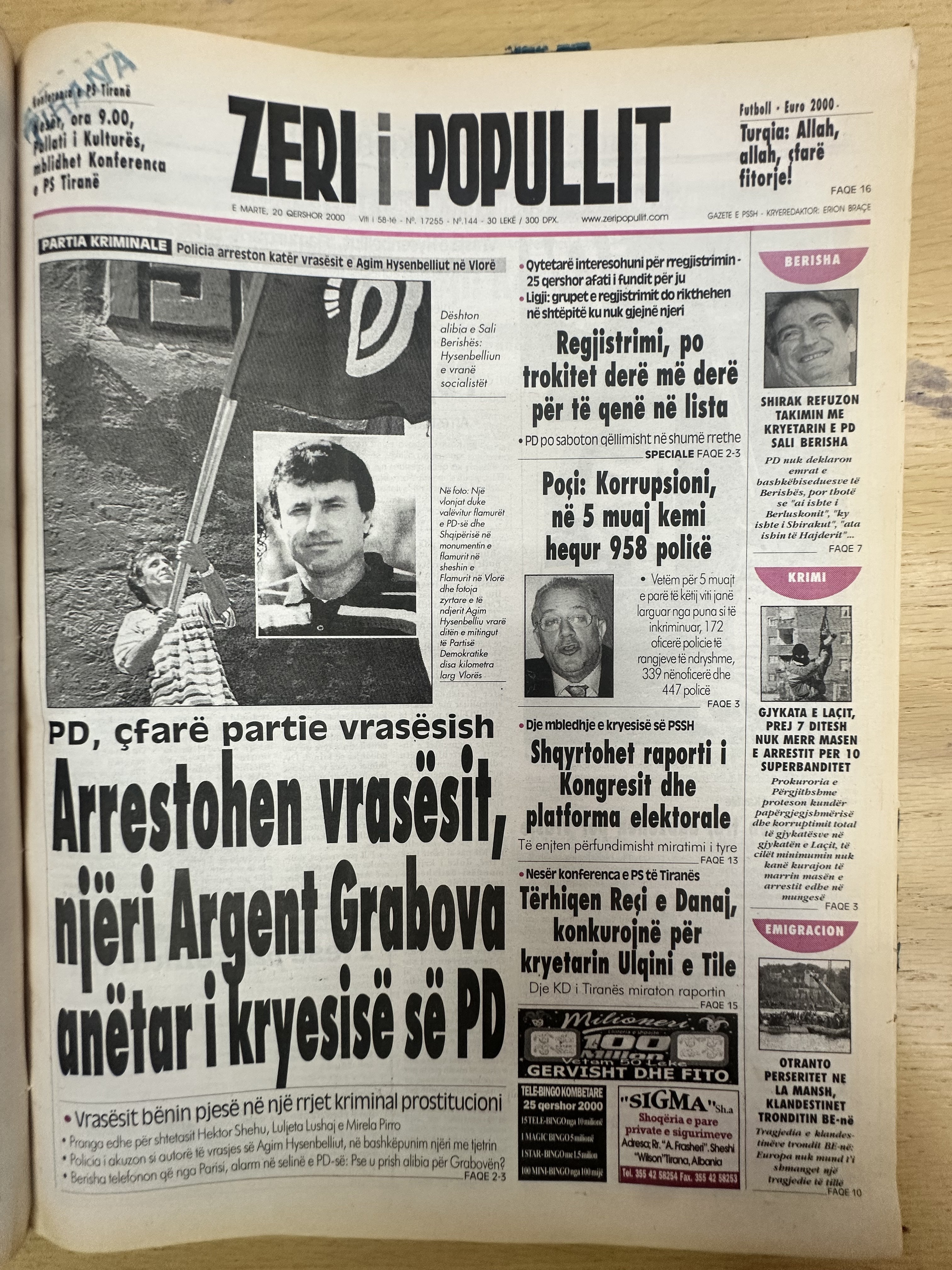 Zëri i Popullit 2000-06-20