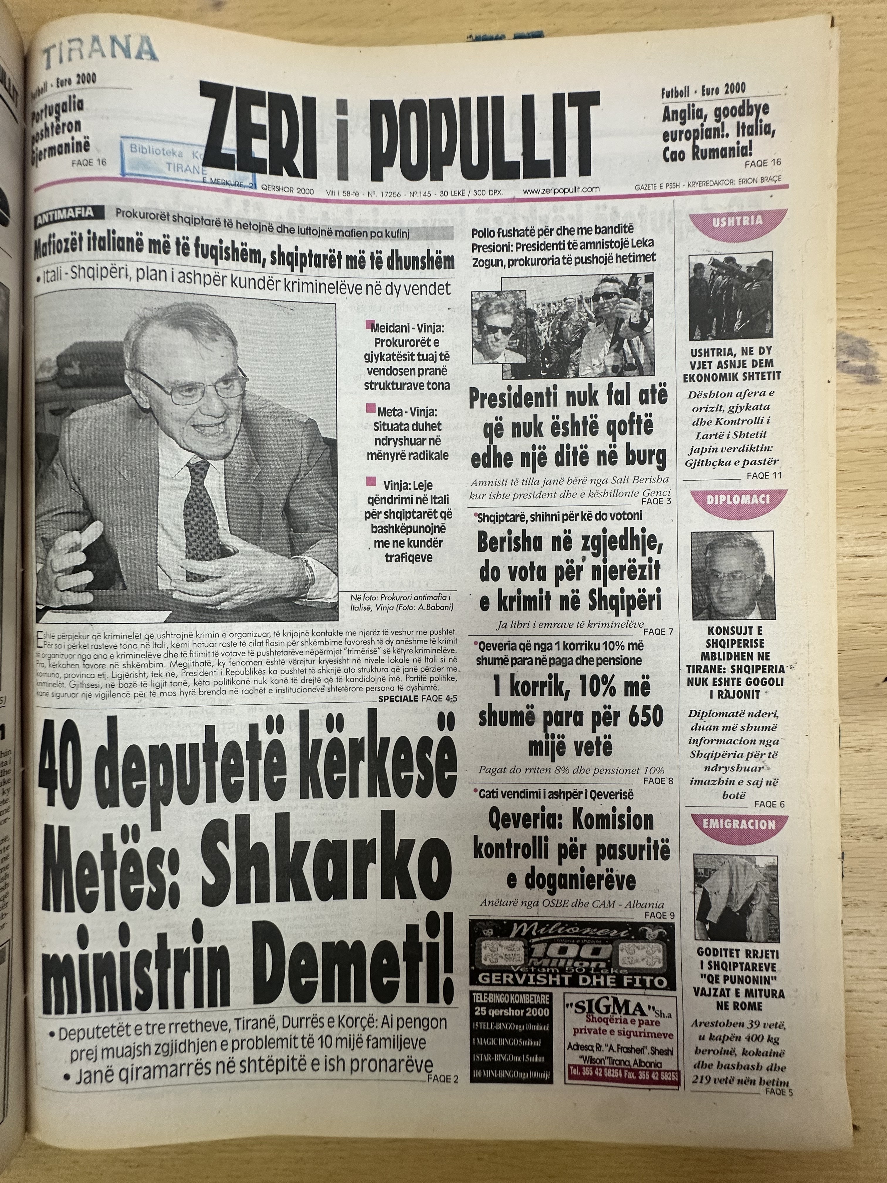 Zëri i Popullit 2000-11-09