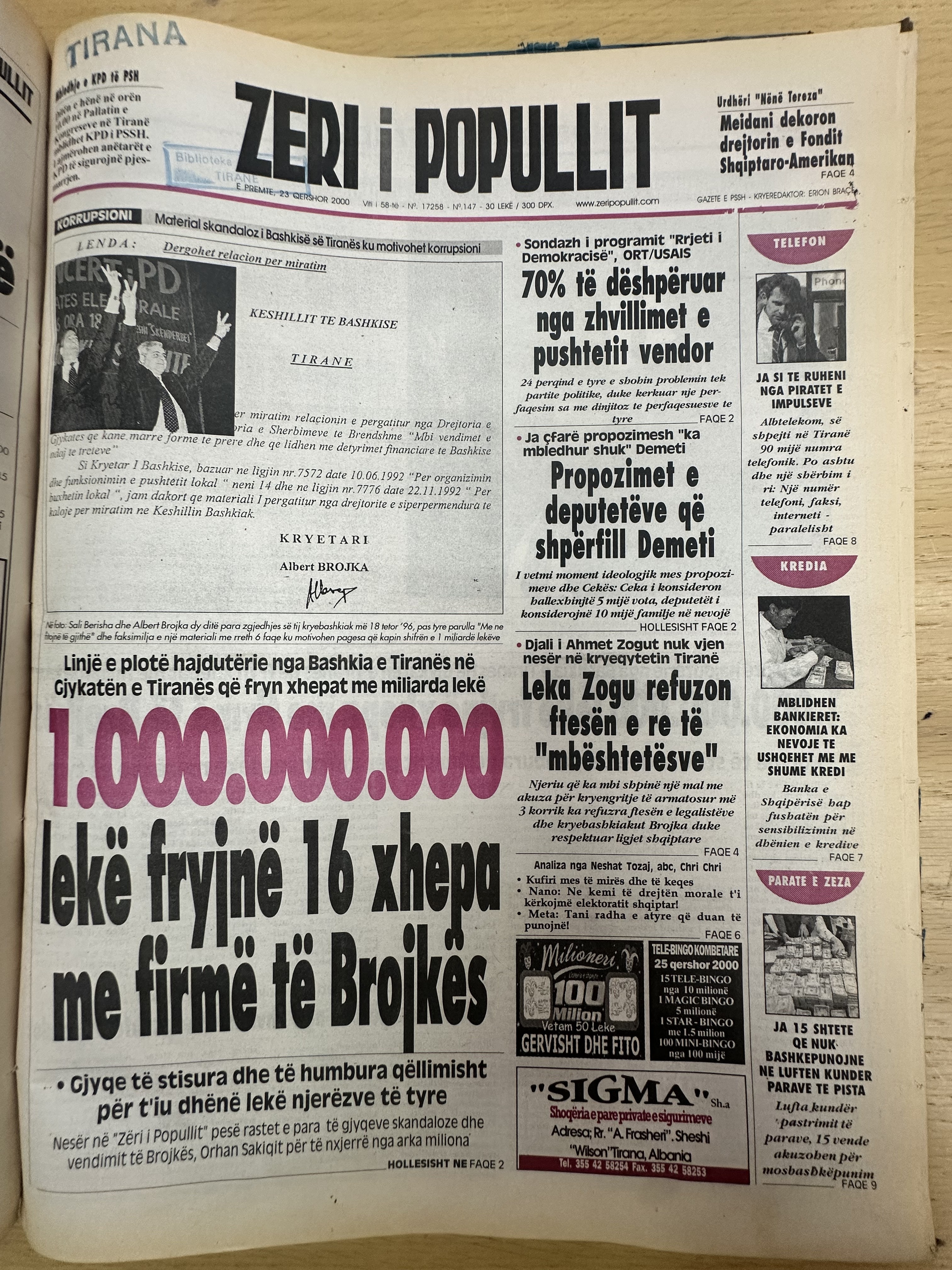 Zëri i Popullit 2000-06-28