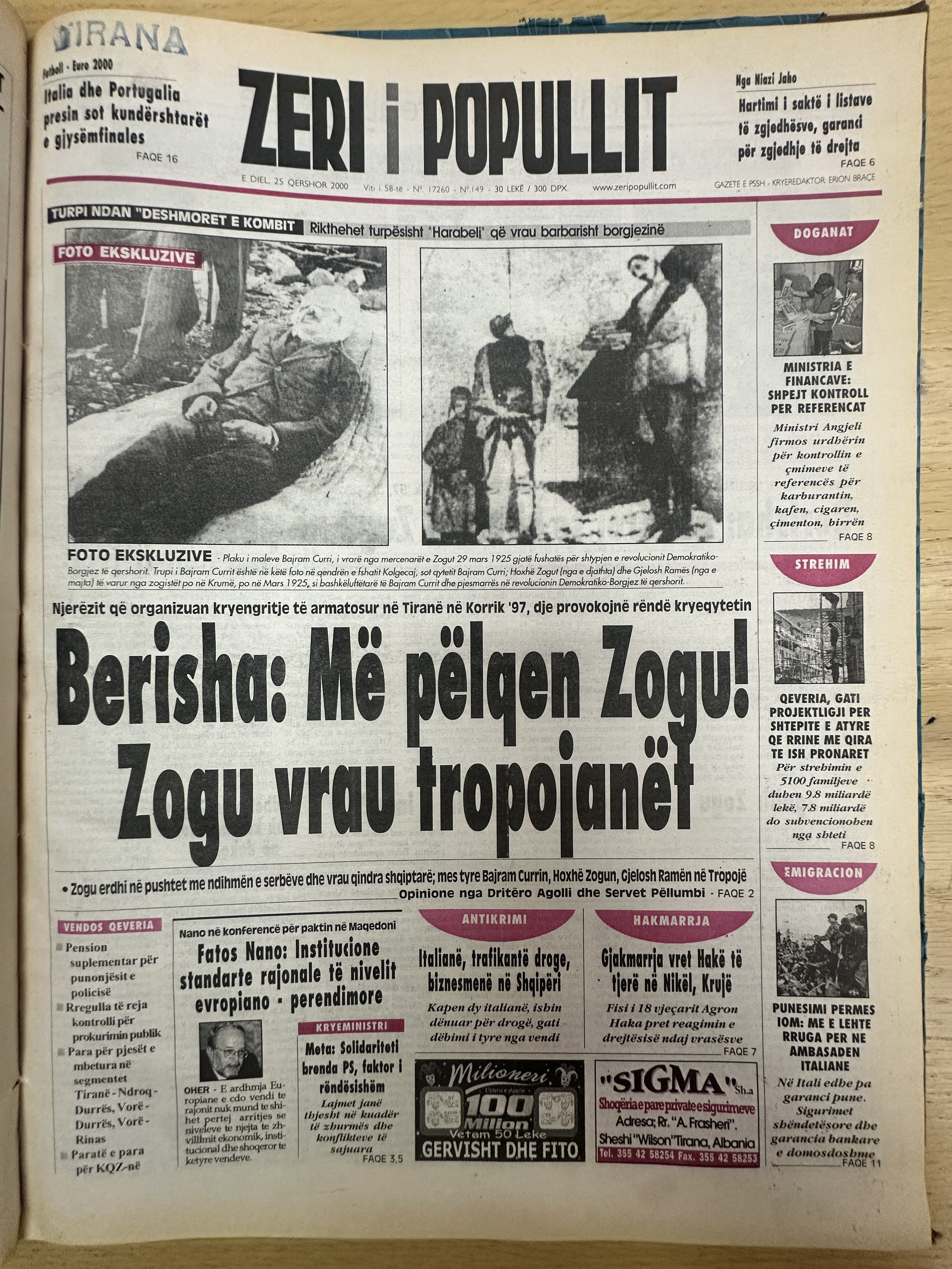 Zëri i Popullit 2000-06-25