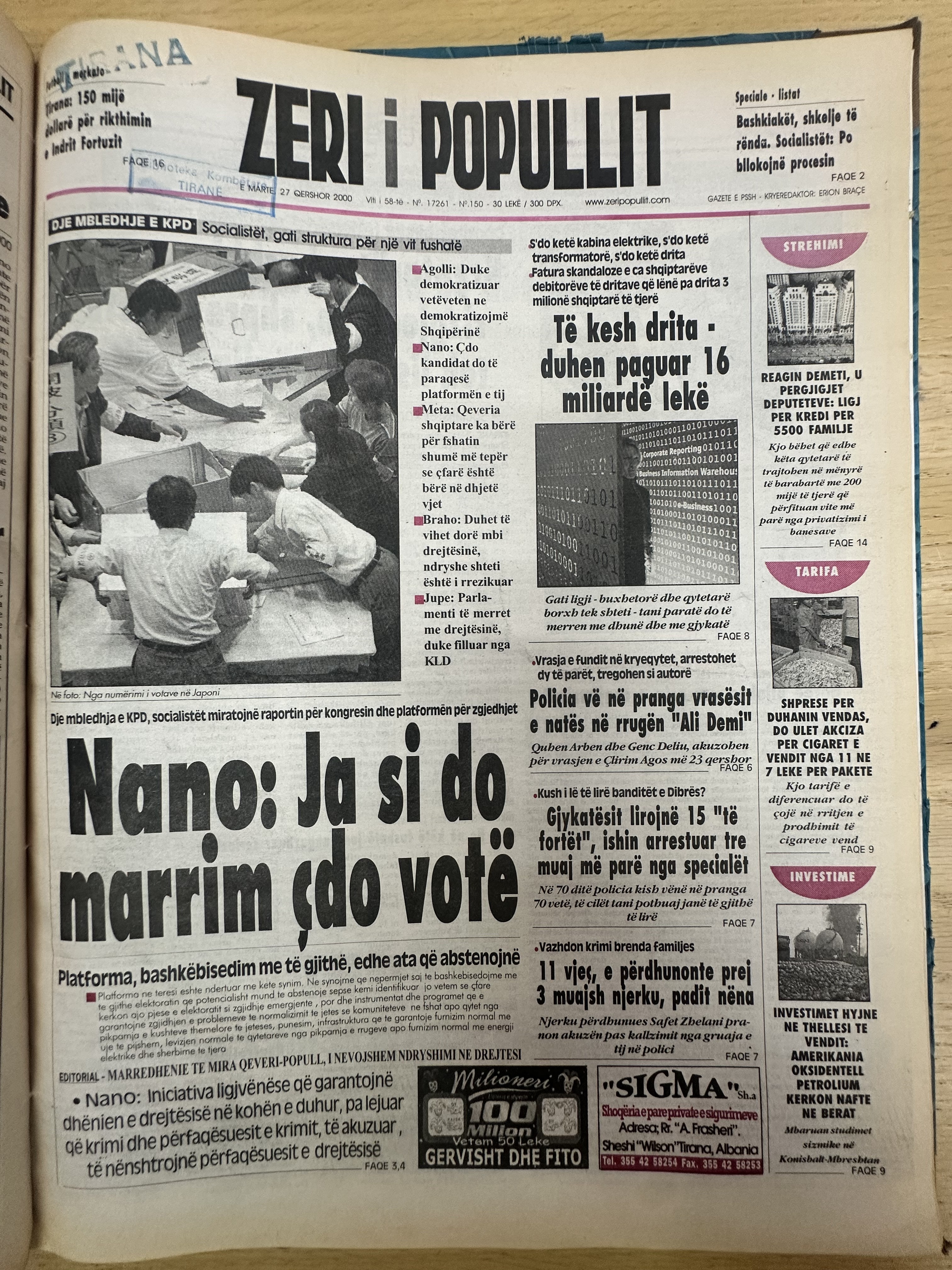 Zëri i Popullit 2000-12-27