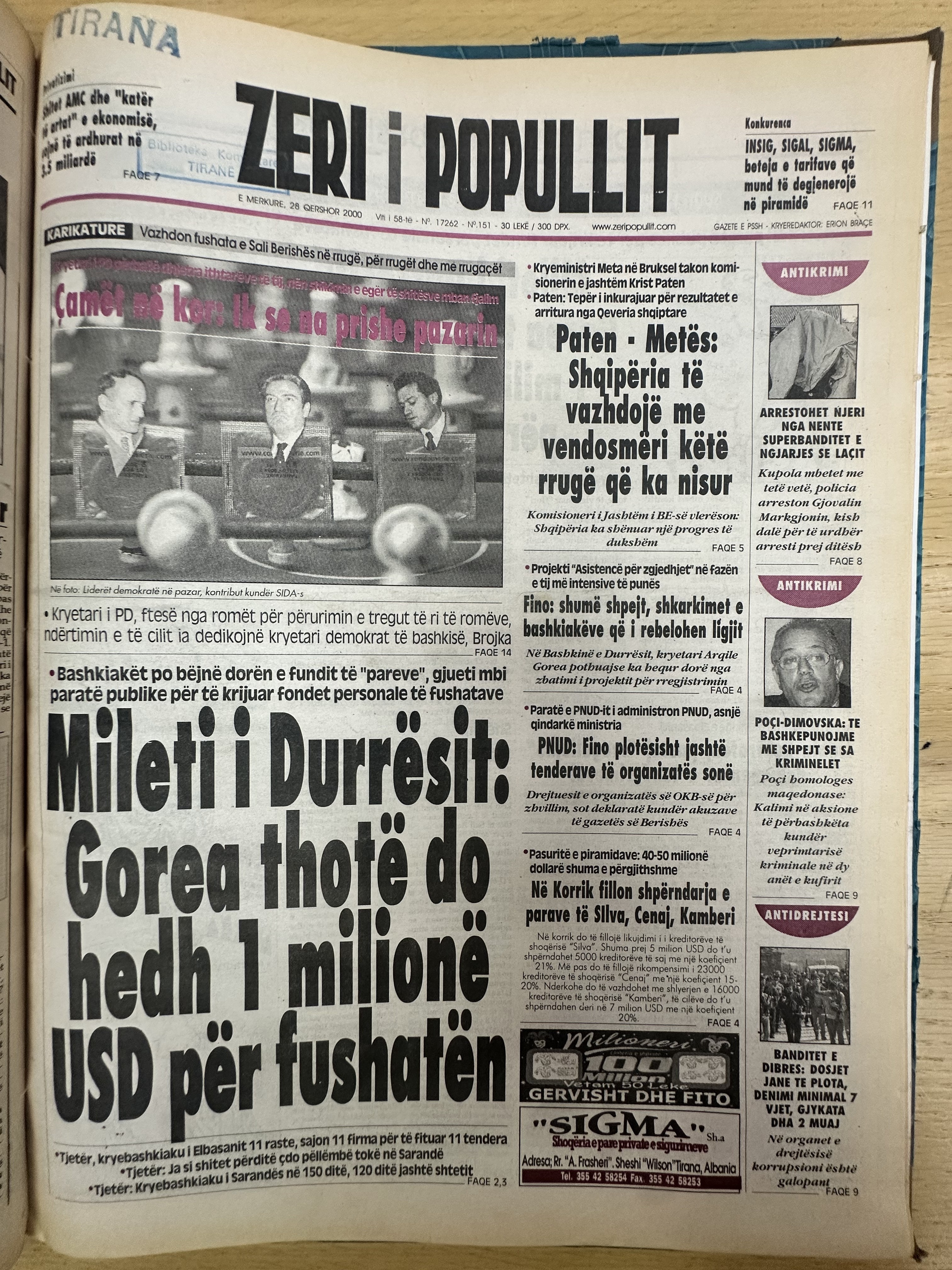 Zëri i Popullit 2000-06-28