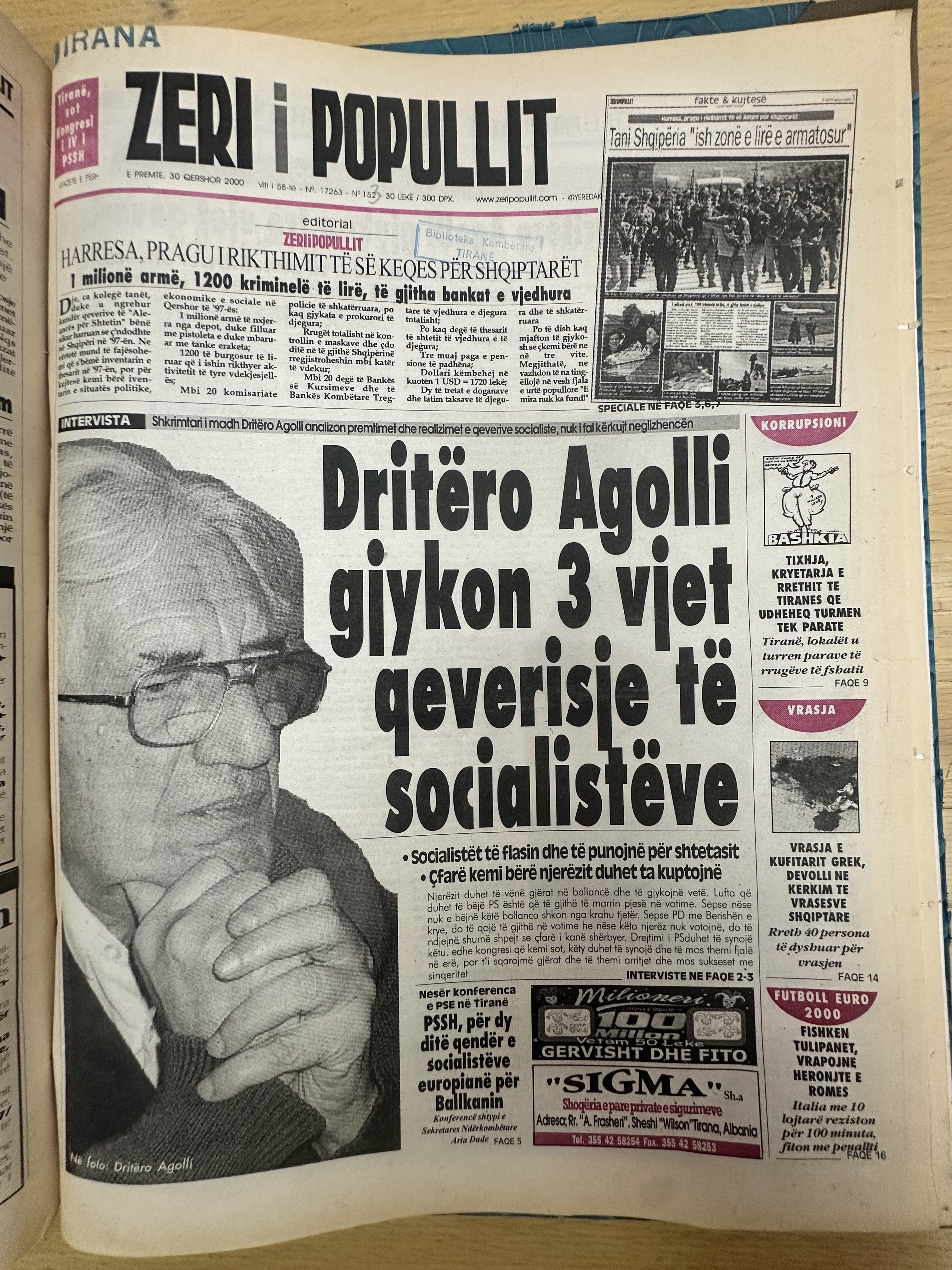 Zëri i Popullit 2000-06-30