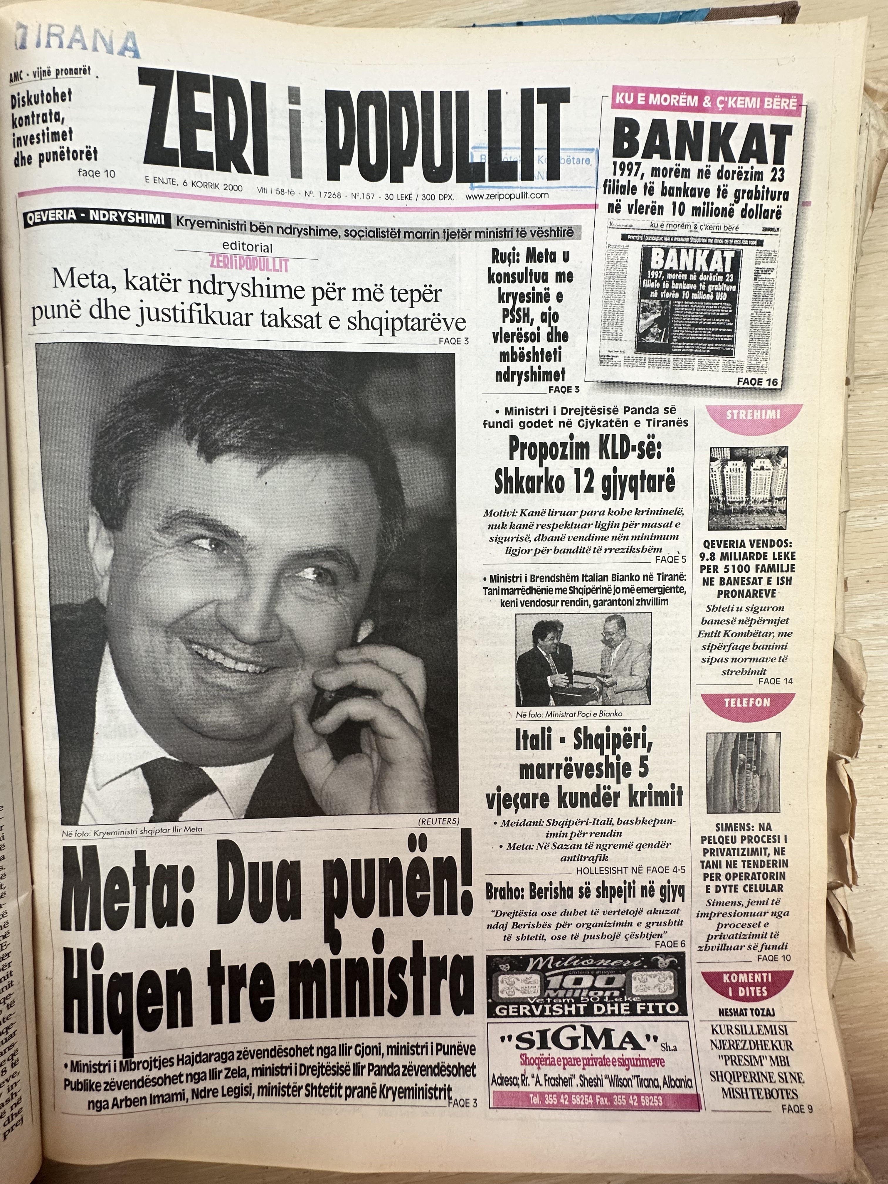 Zëri i Popullit 2000-07-06