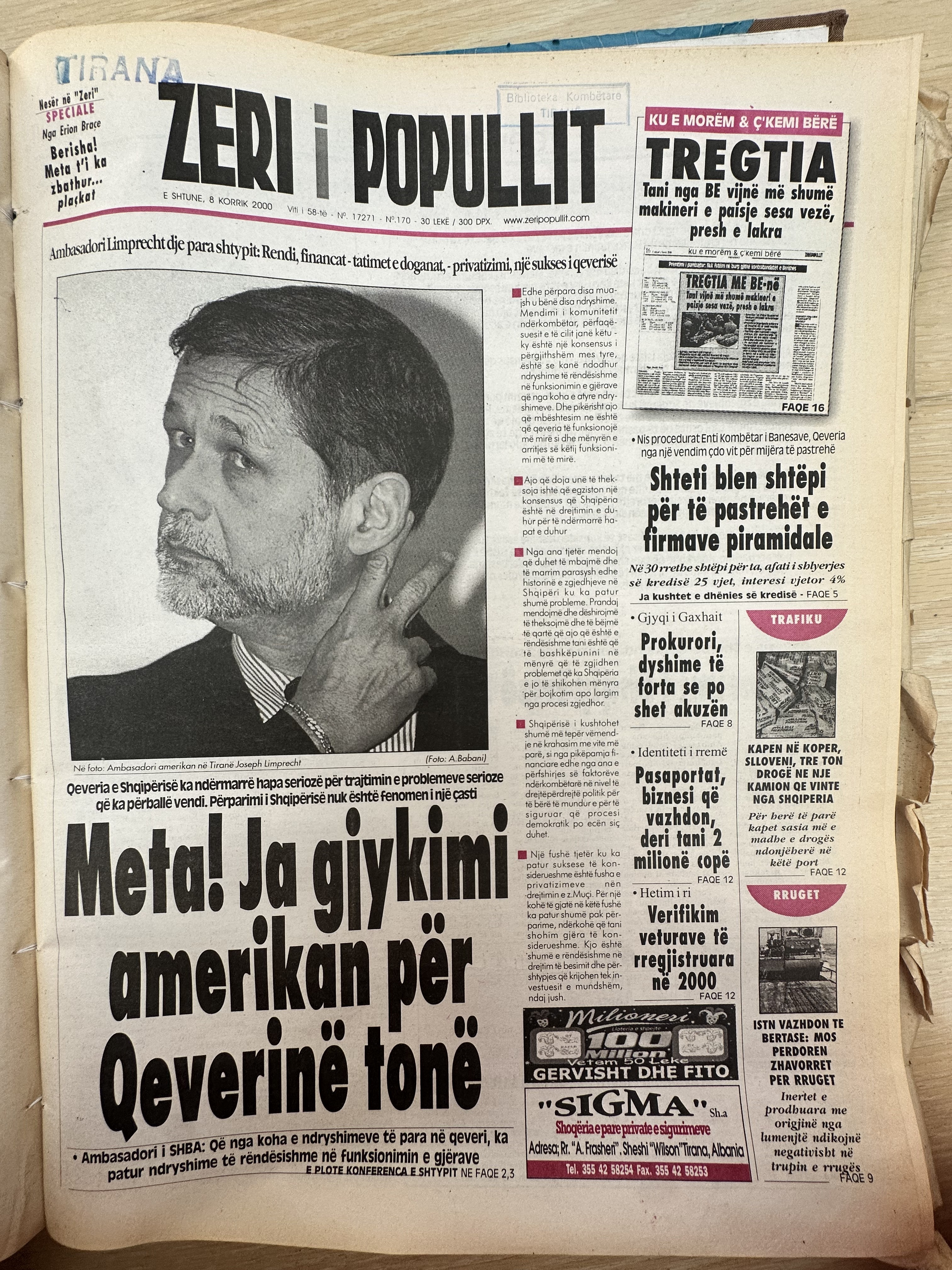 Zëri i Popullit 2000-07-08