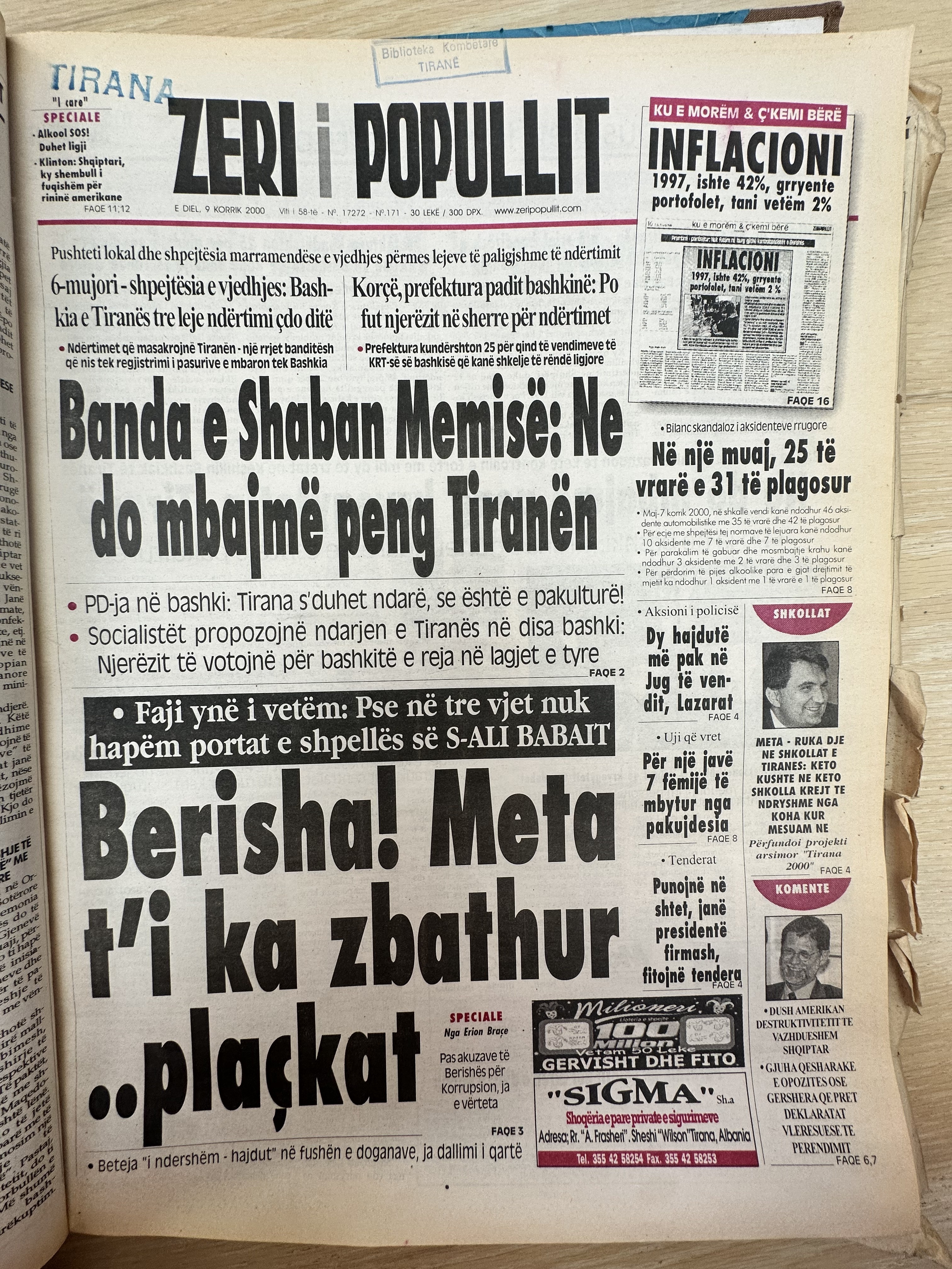 Zëri i Popullit 2000-07-09