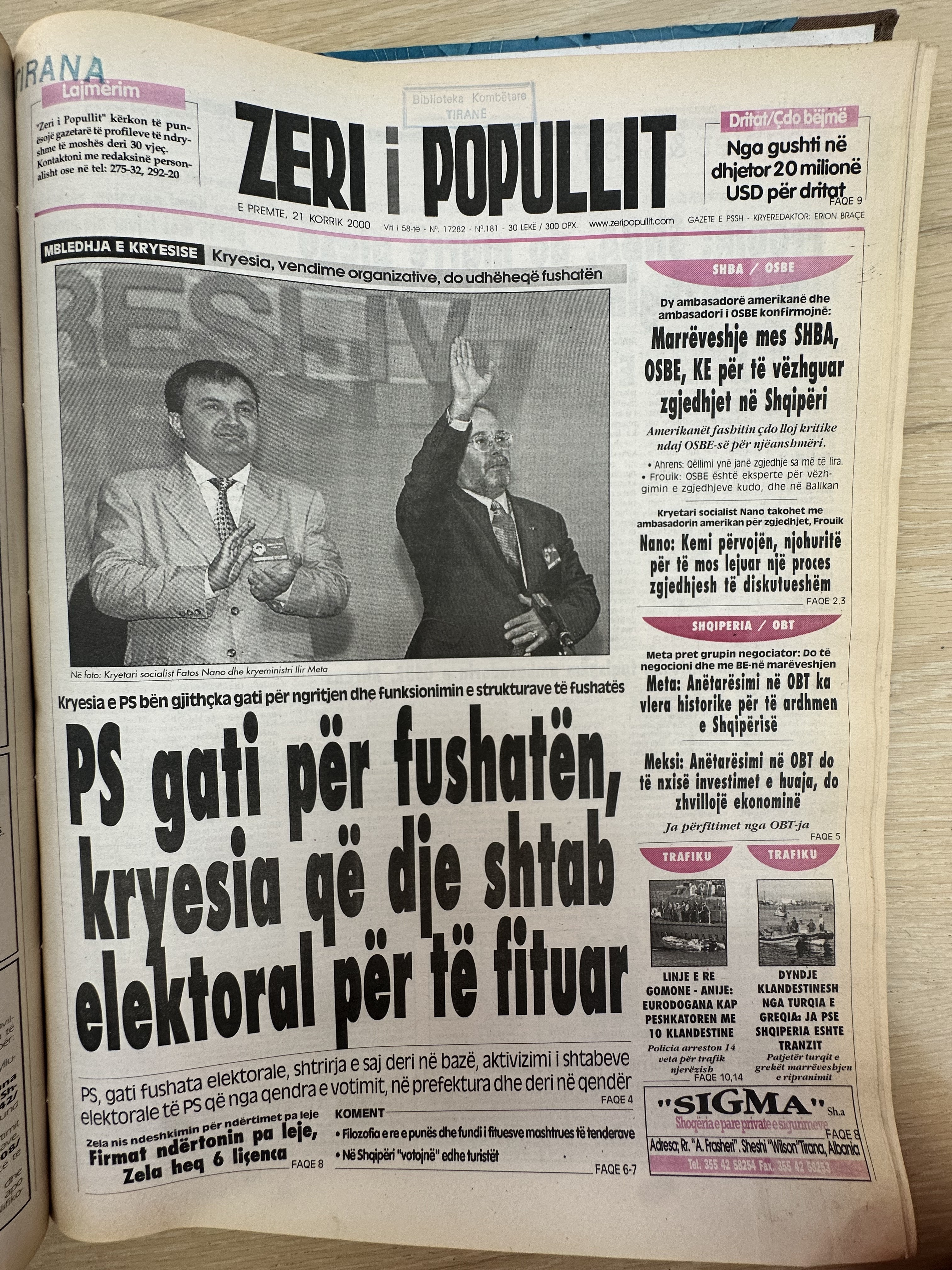 Zëri i Popullit 2000-07-21