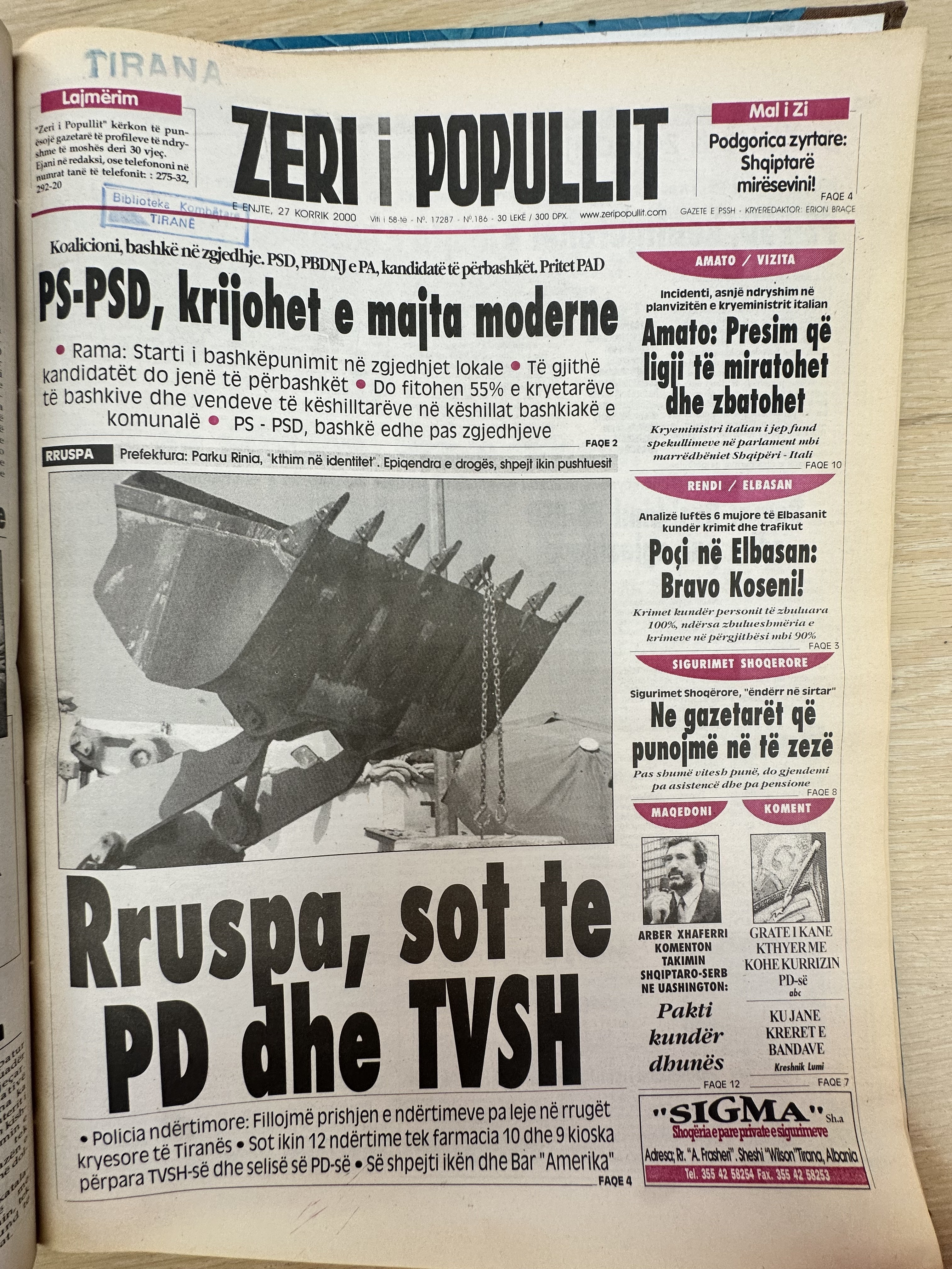 Zëri i Popullit 2000-07-27