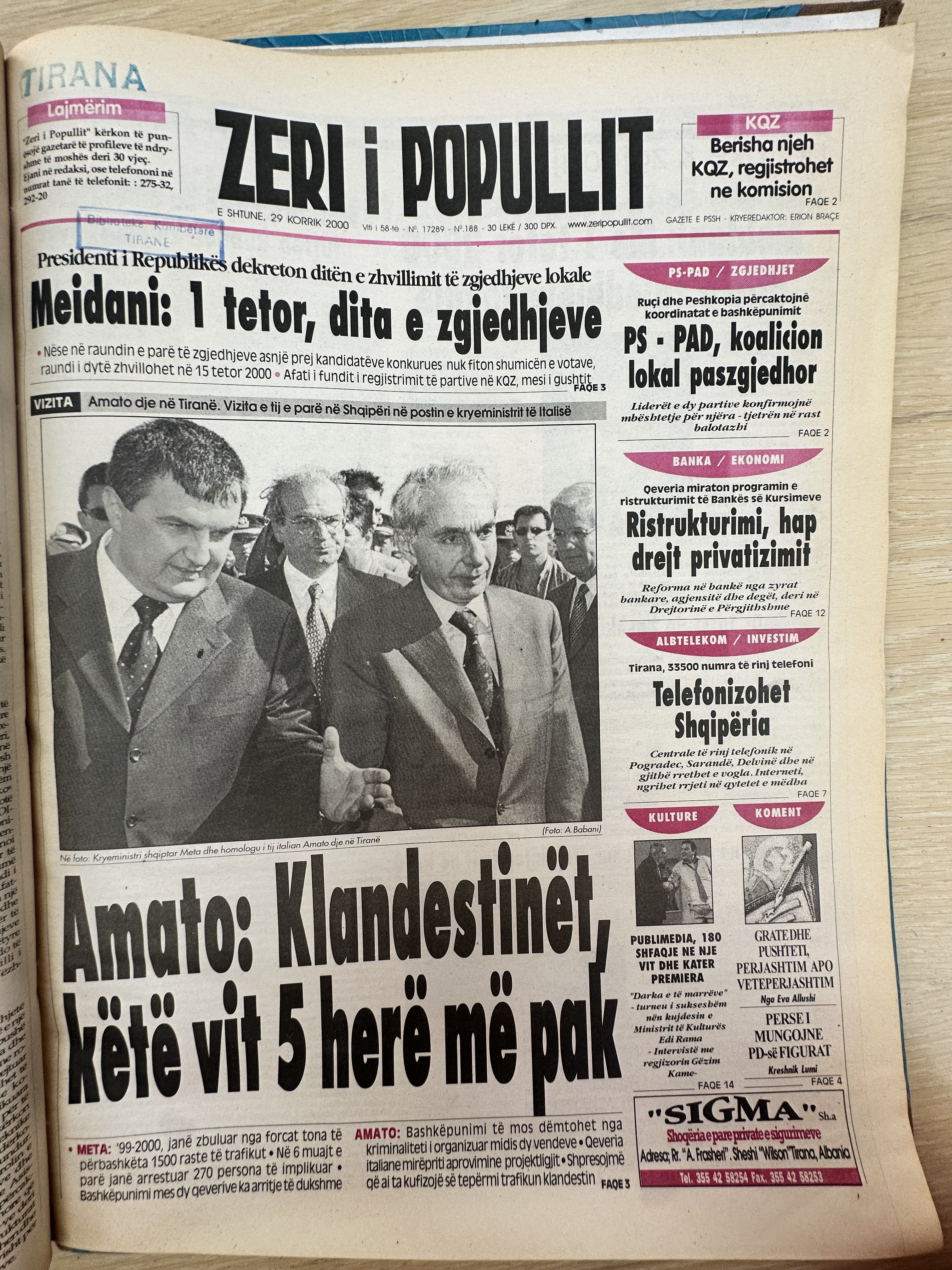 Zëri i Popullit 2000-07-29