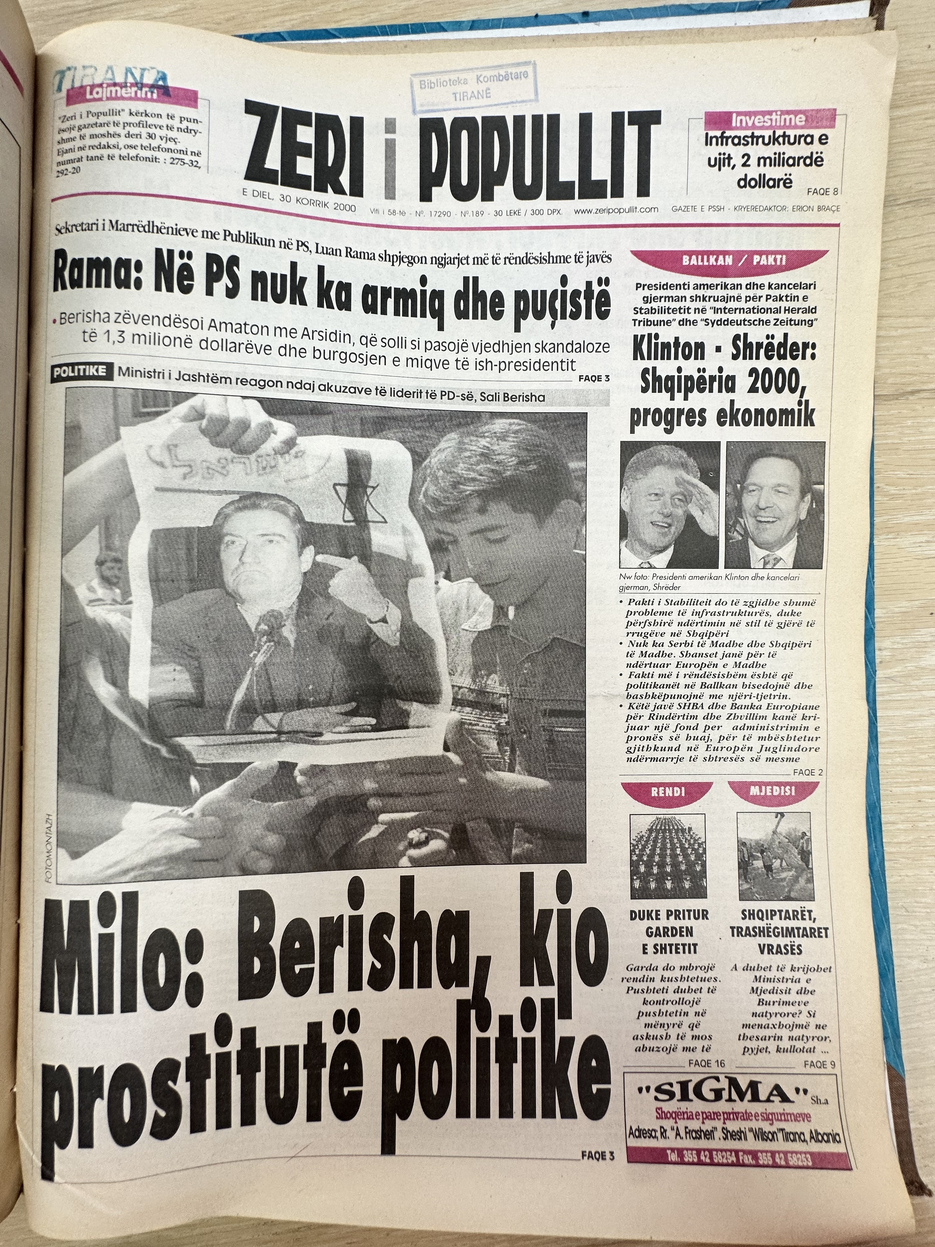 Zëri i Popullit 2000-07-30