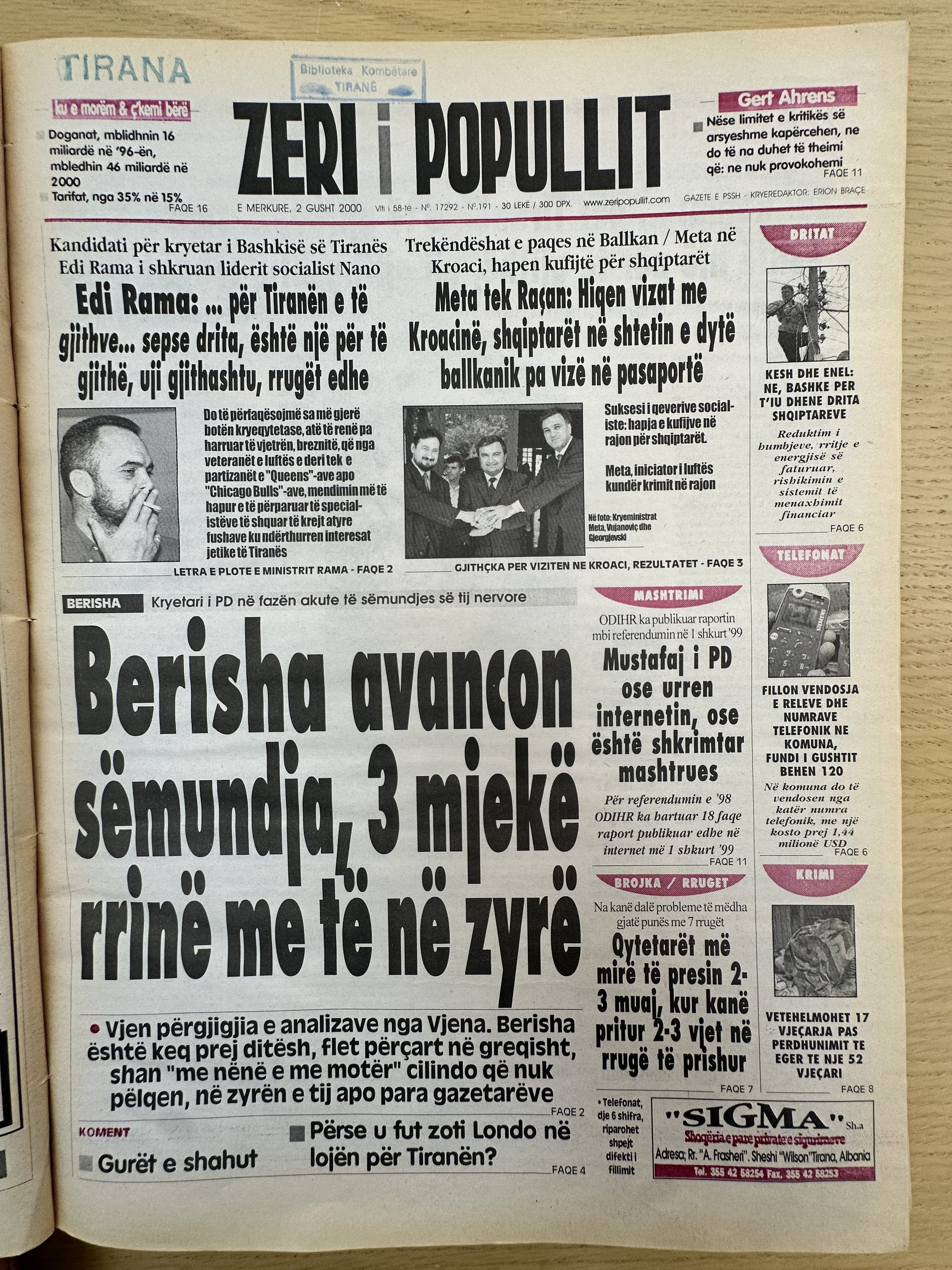 Zëri i Popullit 2000-08-02