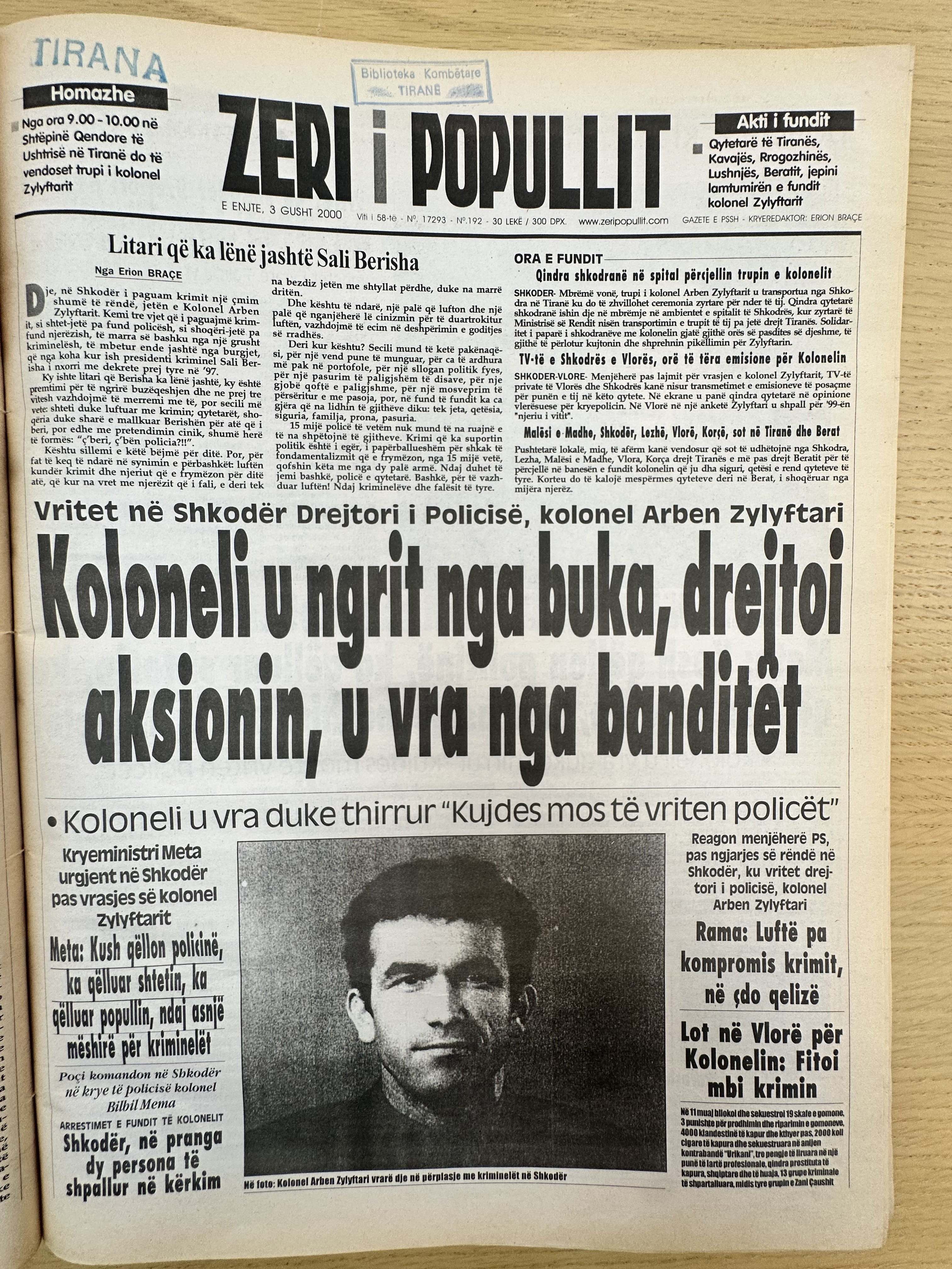 Zëri i Popullit 2000-08-03
