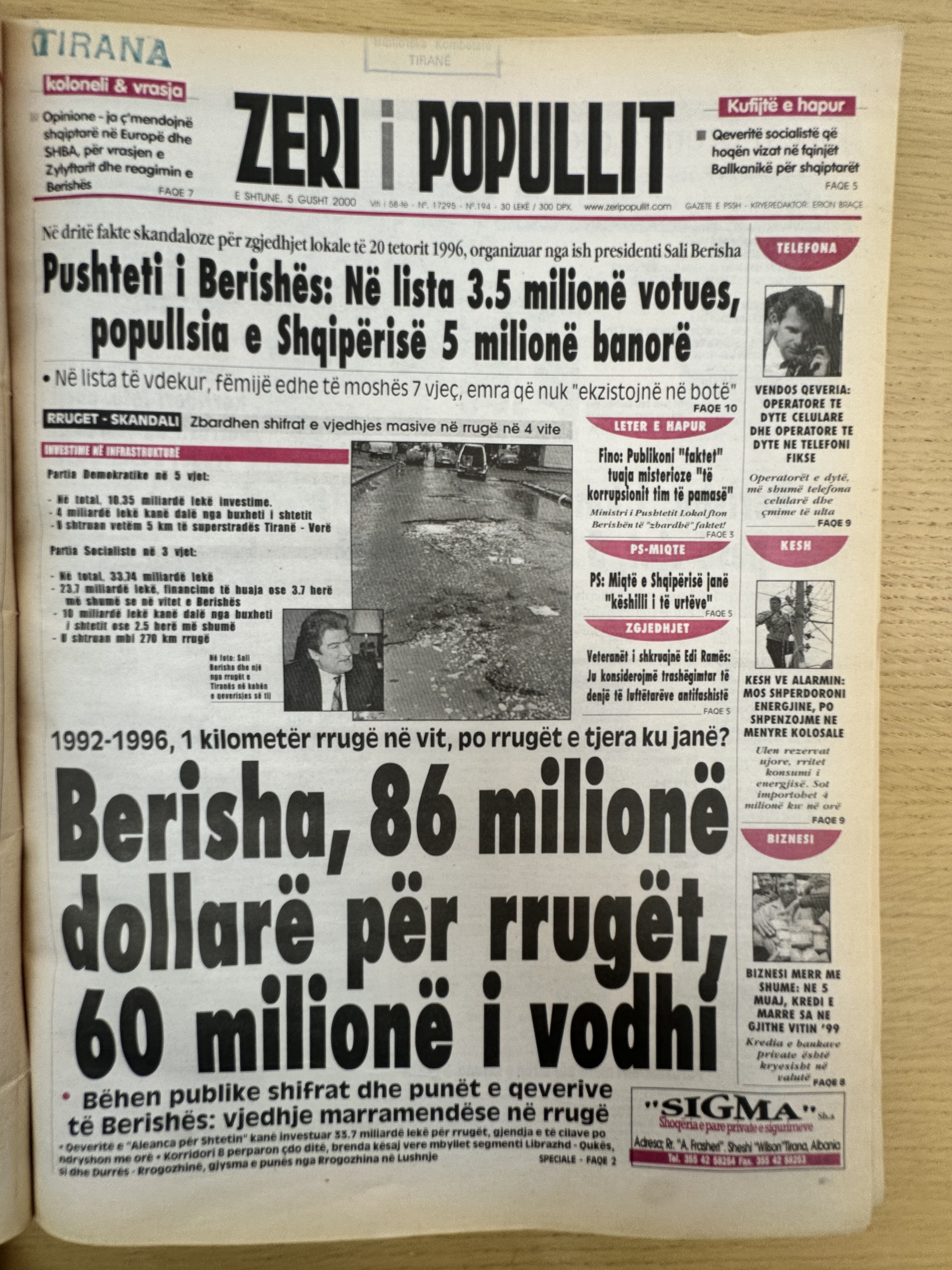 Zëri i Popullit 2000-08-05
