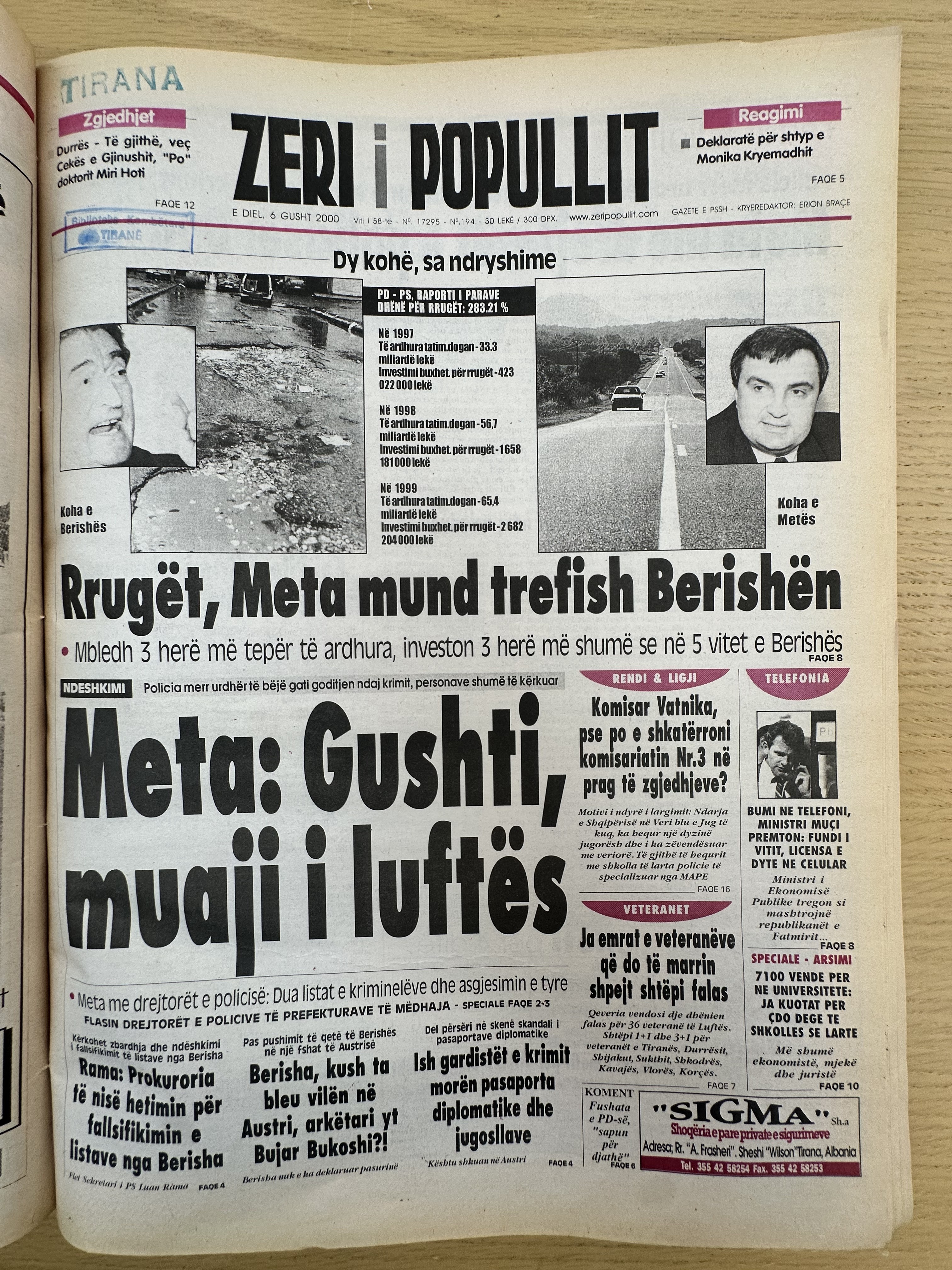 Zëri i Popullit 2000-08-06