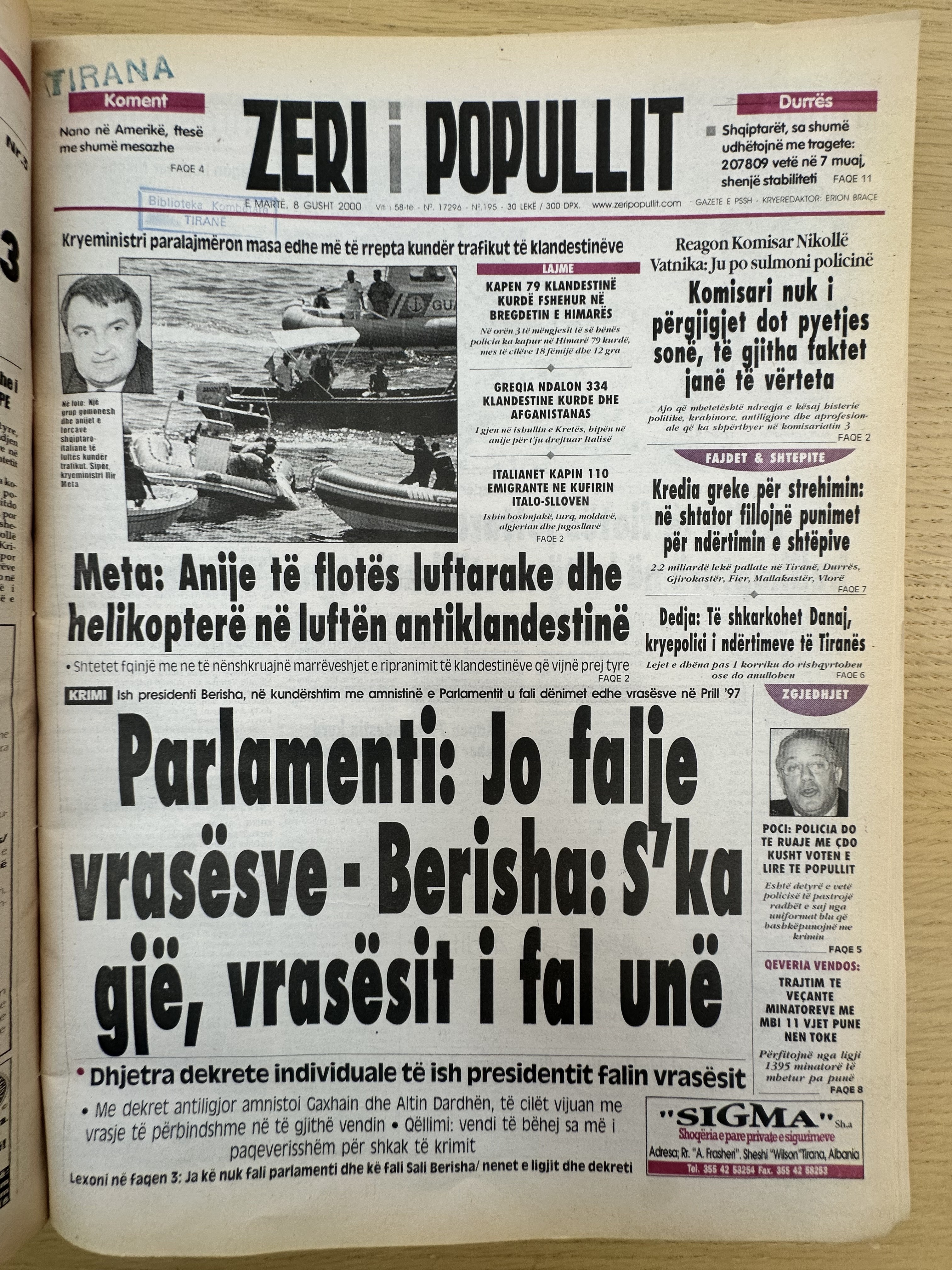 Zëri i Popullit 2000-08-08